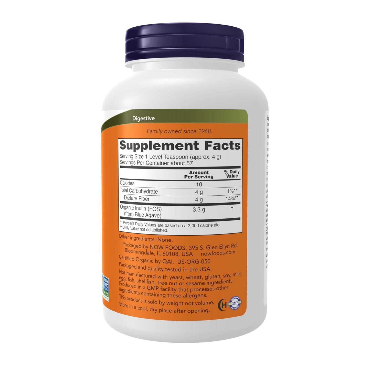 NOW Foods Inulin Prebiotic Pure Powder, 8-Ounce