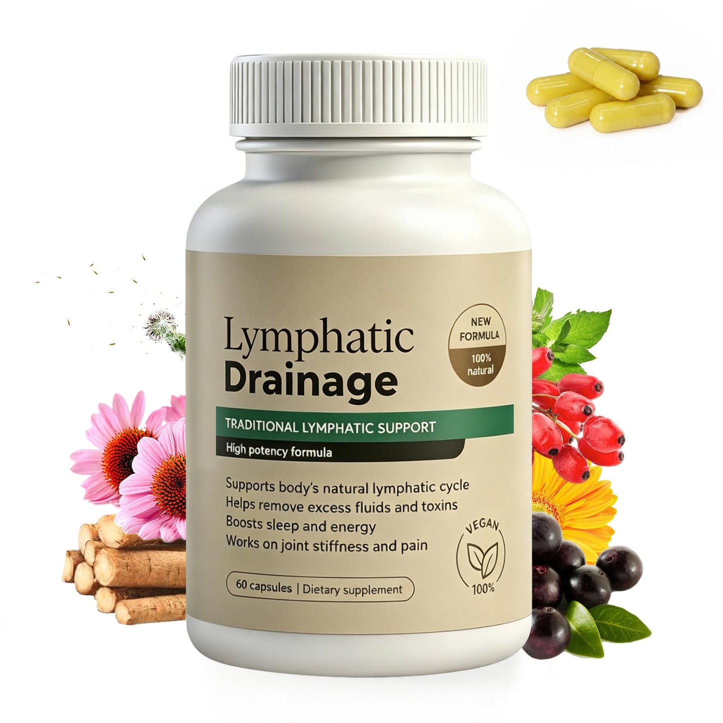 Generic Lymphatic Drainage Capsule, 60 Count