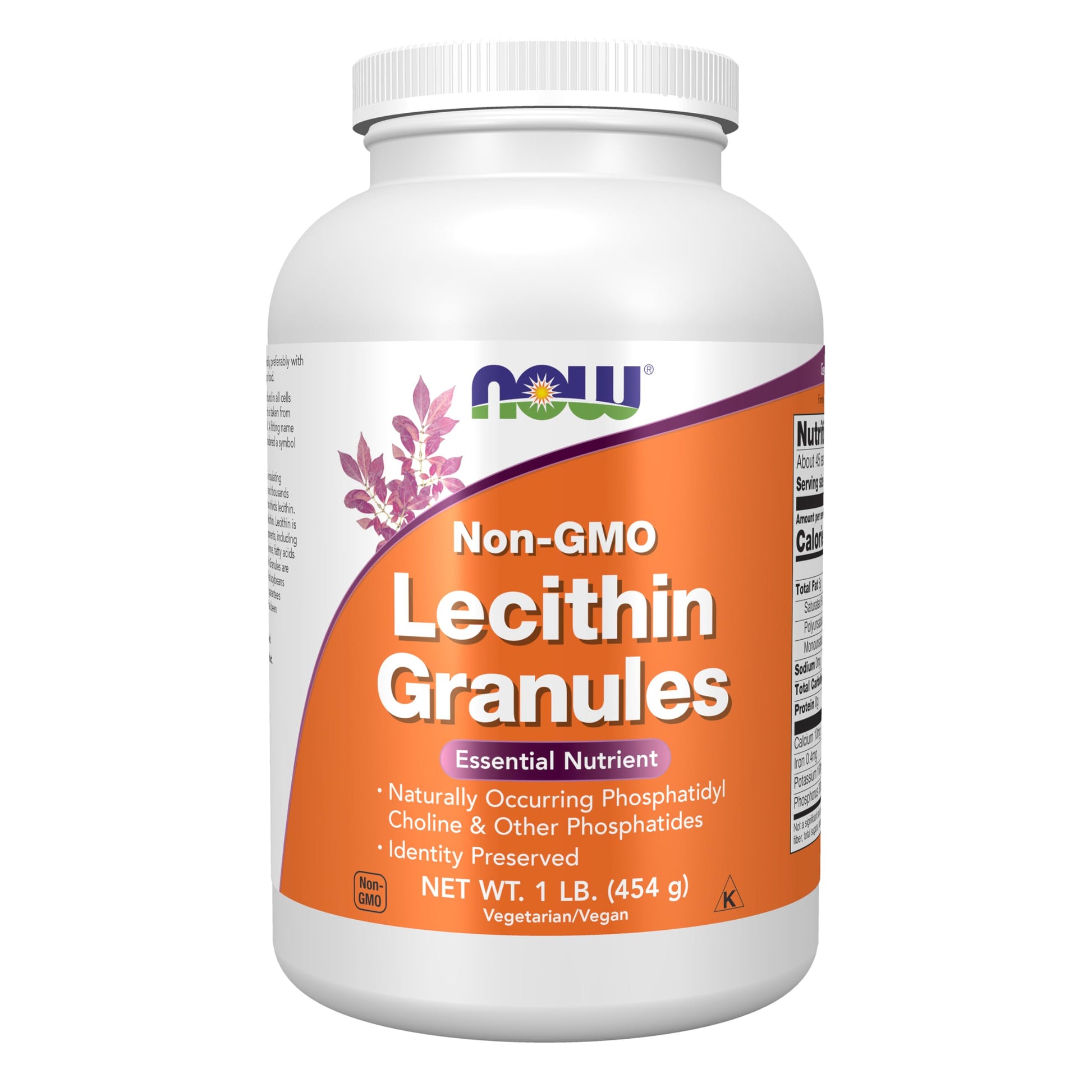 NOW Foods Lecithin Granules with Naturally Occurring Phosphatidyl Choline and Other Phosphatides Powder 16 oz