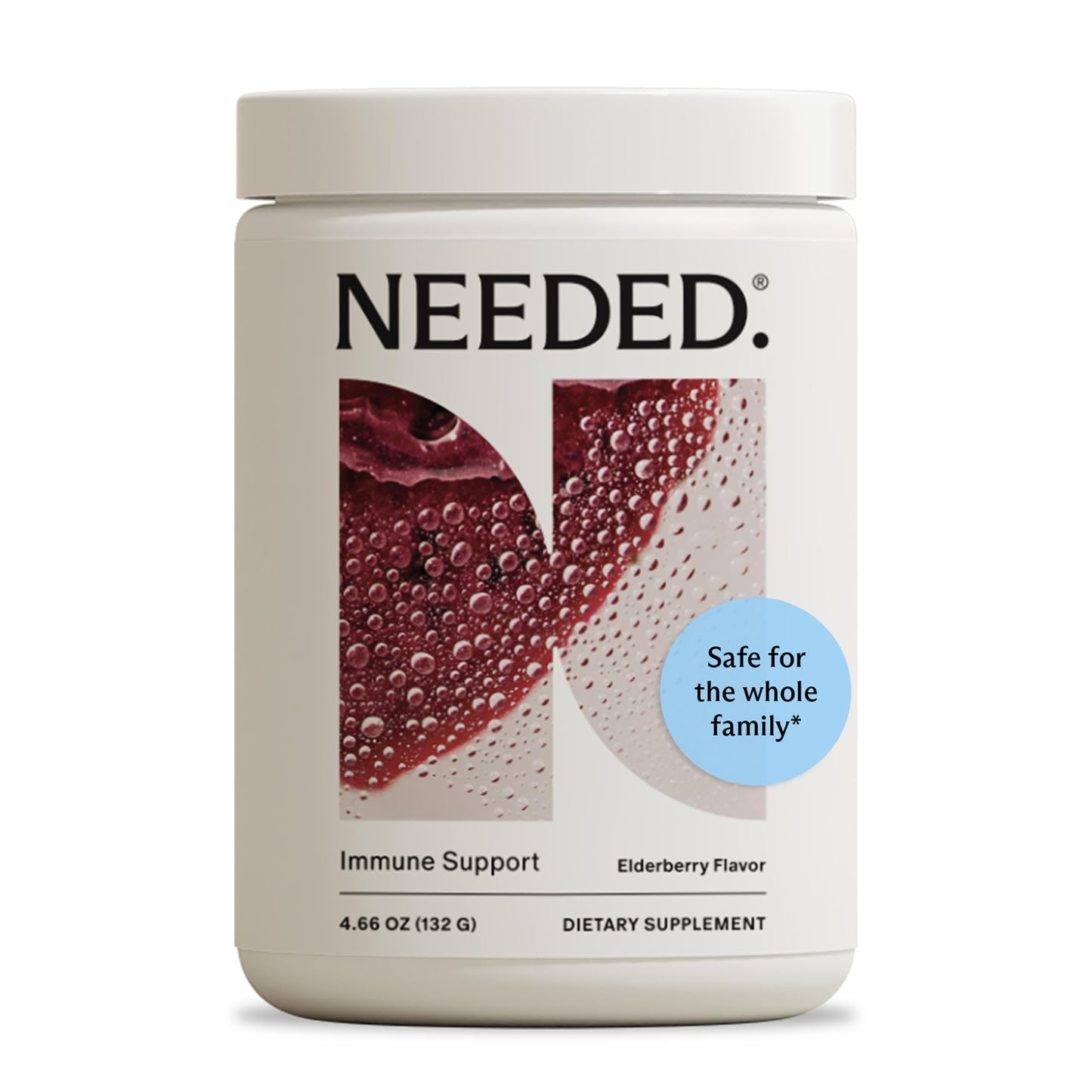 Needed Immune Support Immunity Powder with Zinc and Elderberry, 4.66 Ounce