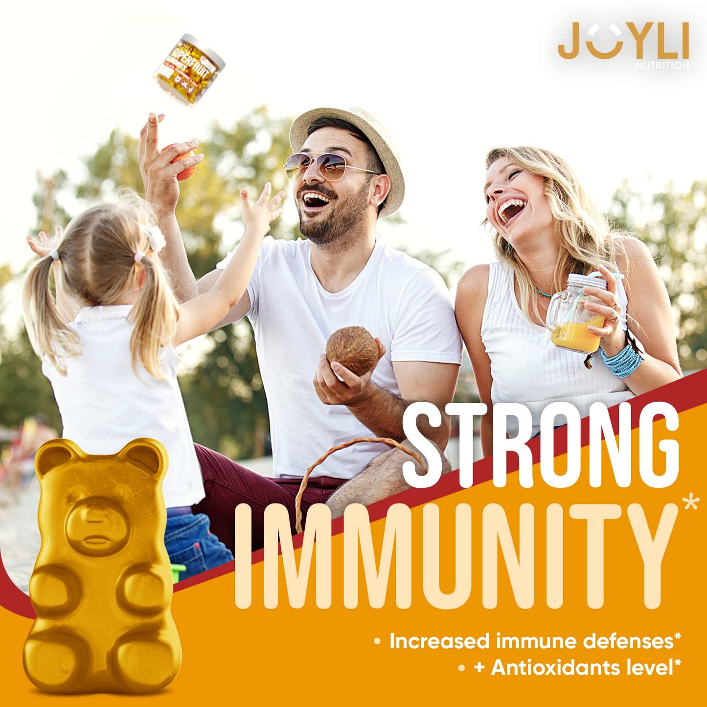 JOYLI Nutrition Multivitamin Fruit Gummies Gummy, 120 Count