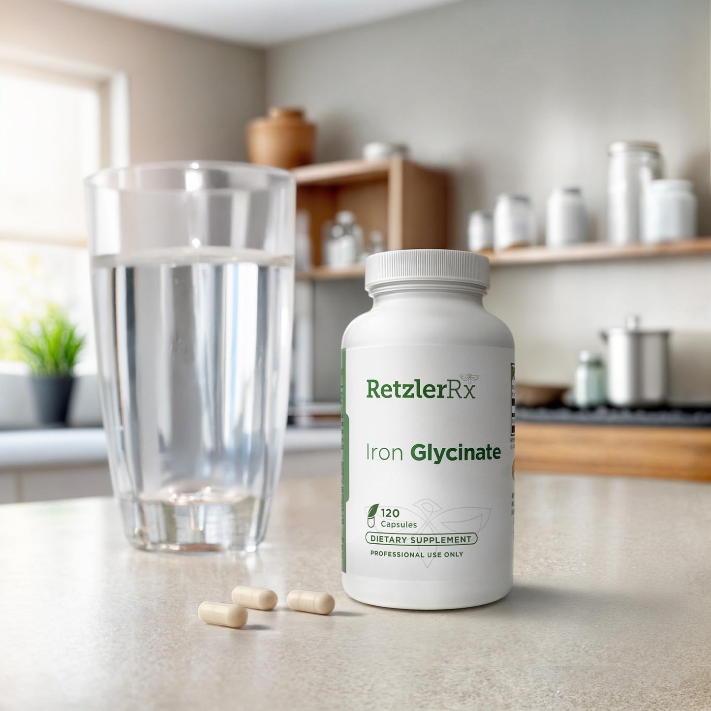 HormoneSynergy Iron Glycinate 29mg Gentle, Highly Absorbable Iron Supplement Capsule, 120 Count