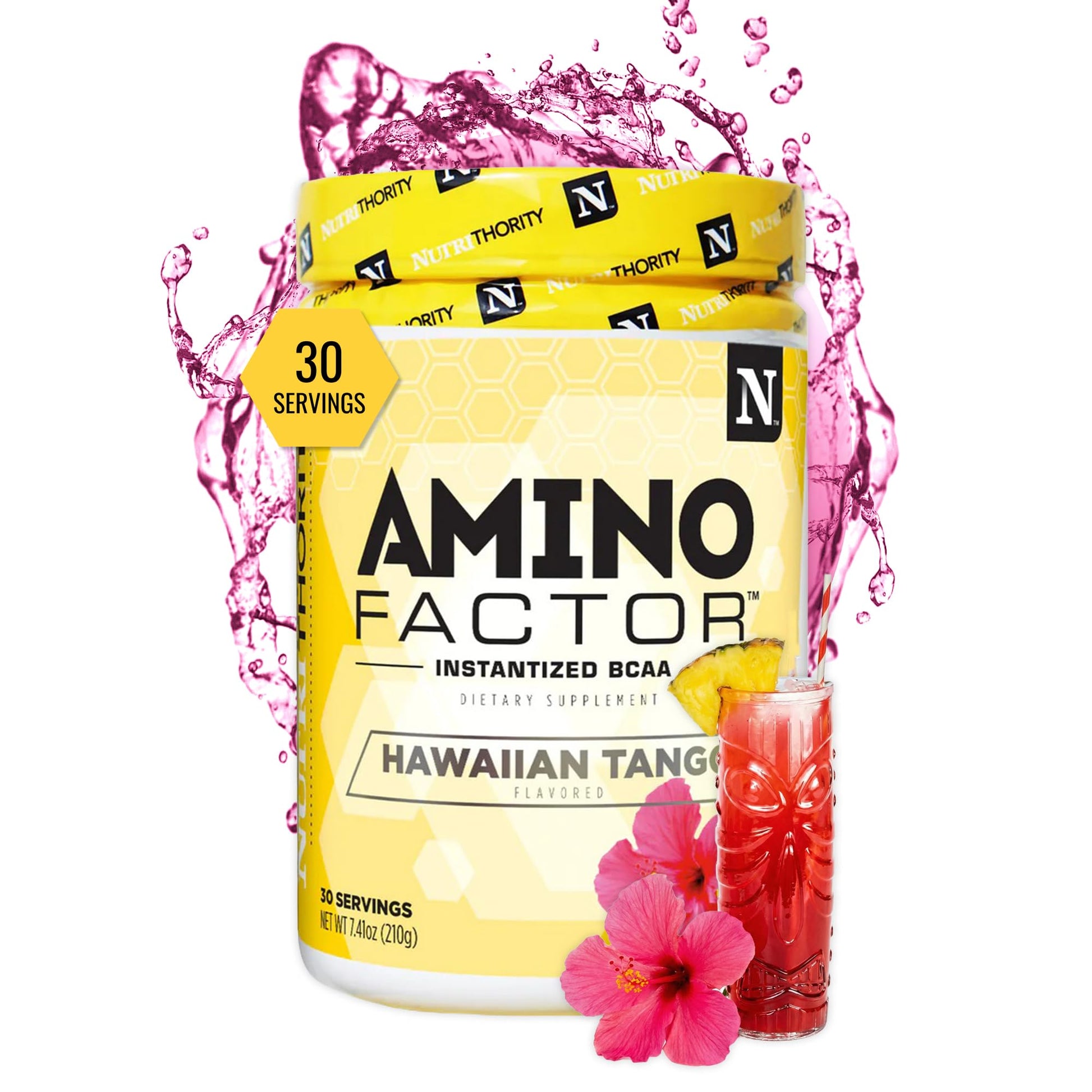 Nutrithority BCAA Powder Hawaiian Tango, 25 Servings