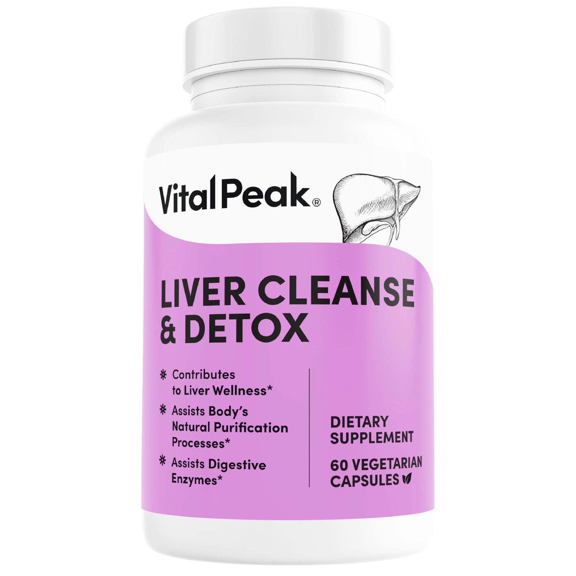 Vital Peak Liver Cleanse Detox & Repair Supplement 60 Capsules