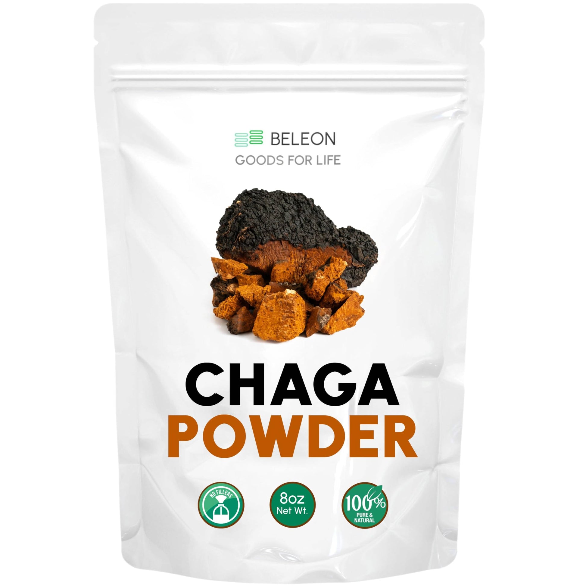 Beleon Goods For Life Chaga Mushrooms Powder 8 oz