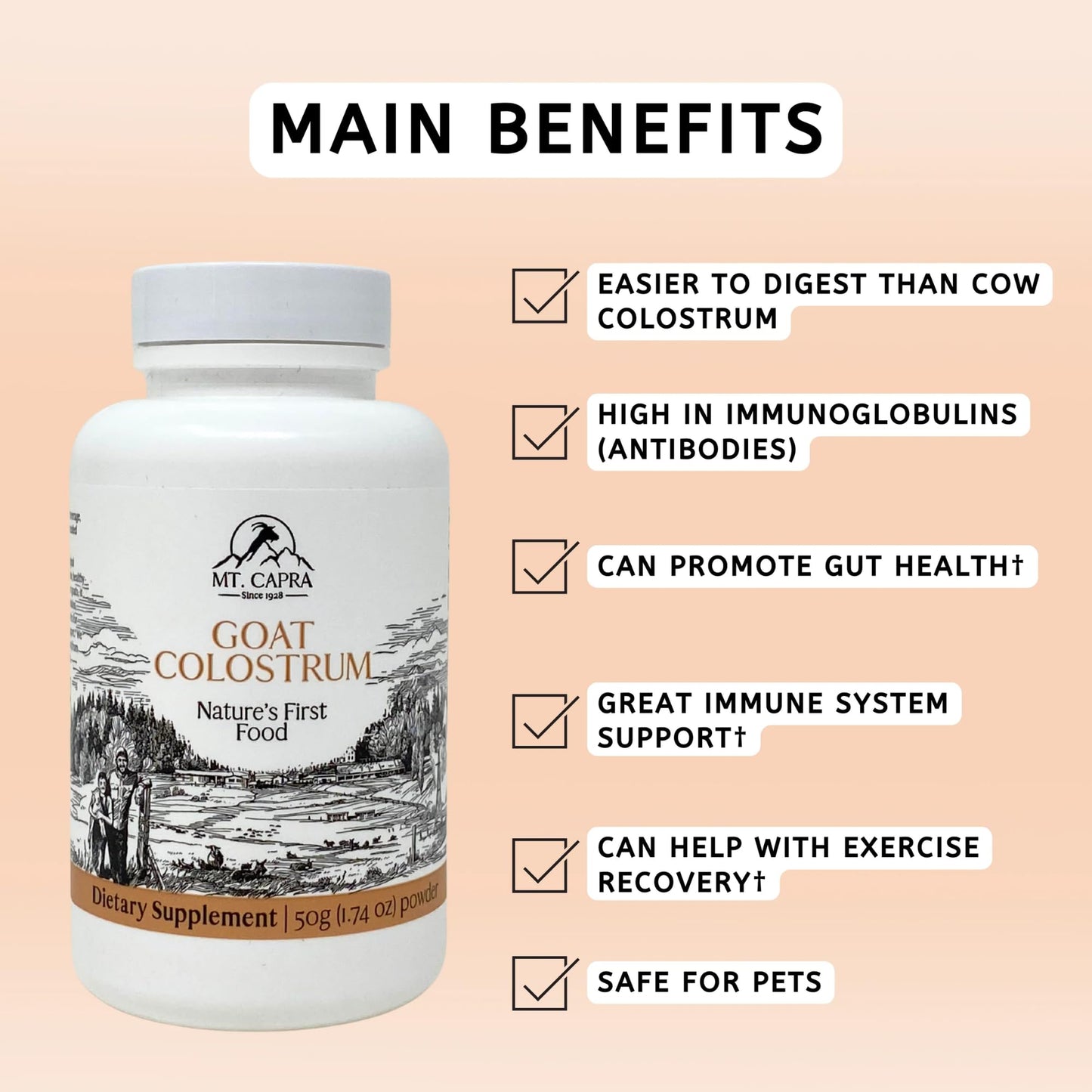 Mt. Capra Goat Colostrum Powder 1.74 oz