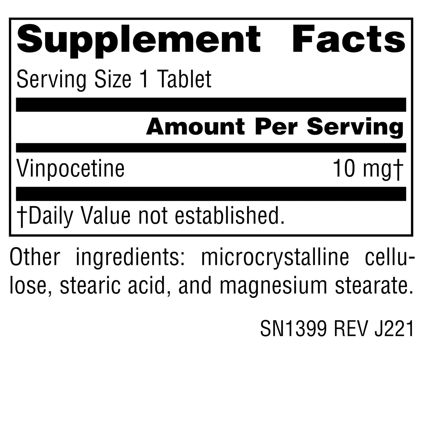 Source Naturals Vinpocetine 10 mg Tablet, 120 Tablets