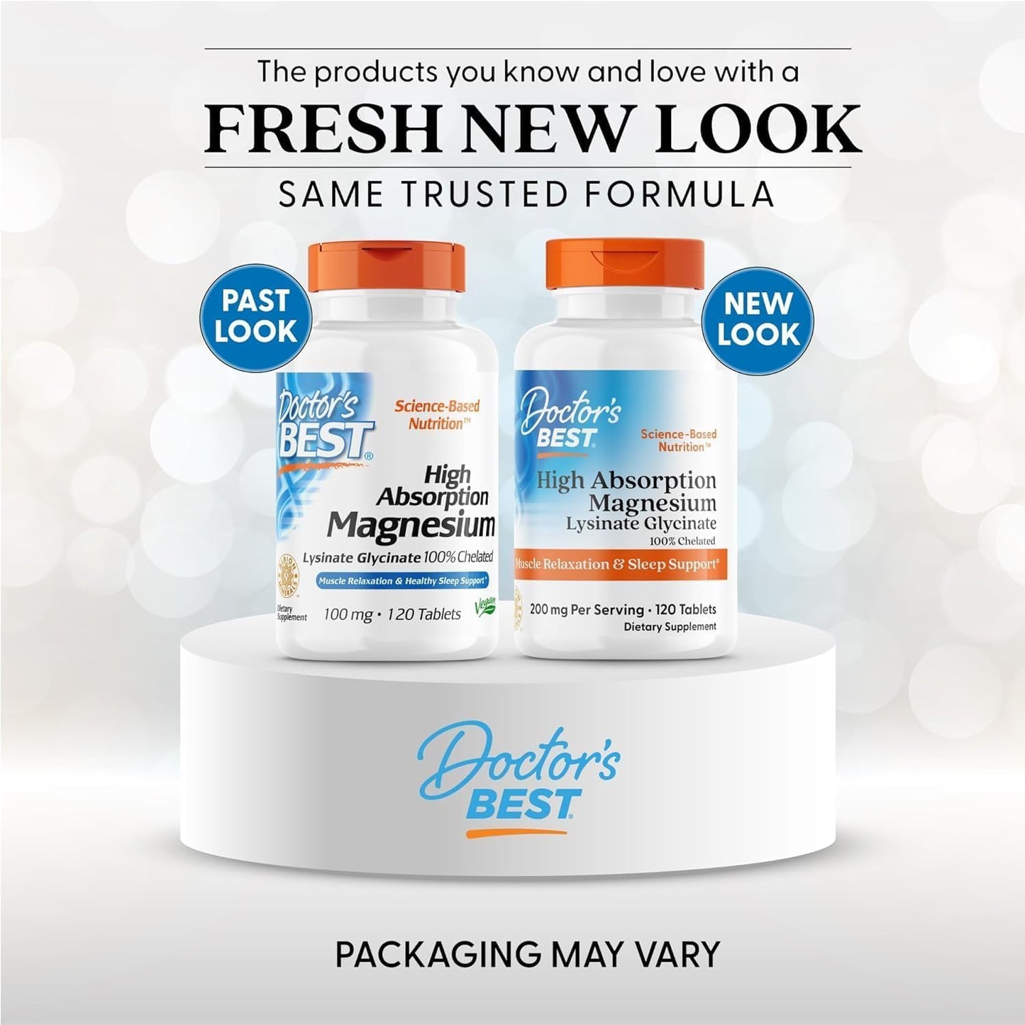 Doctor's Best High Absorption Magnesium Glycinate Lysinate Supplement Tablets 120