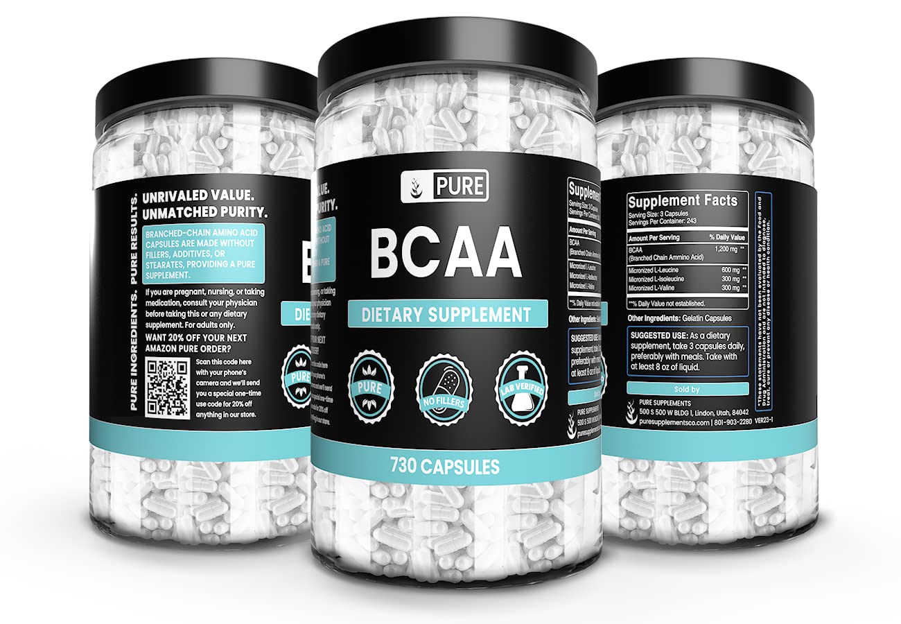 PURE ORIGINAL INGREDIENTS BCAA Capsules 730