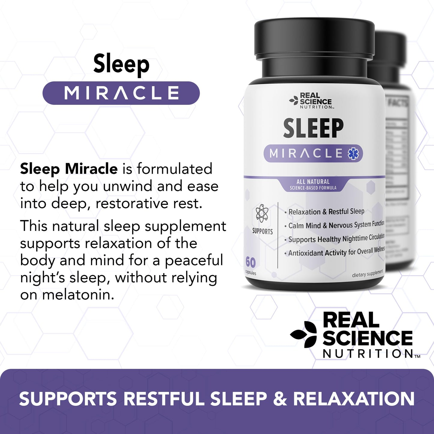 Real Science Nutrition Sleep Miracle Capsule 60 Count