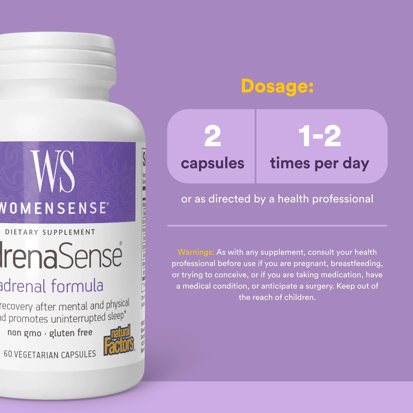 Natural Factors AdrenaSense Capsule 60 Count