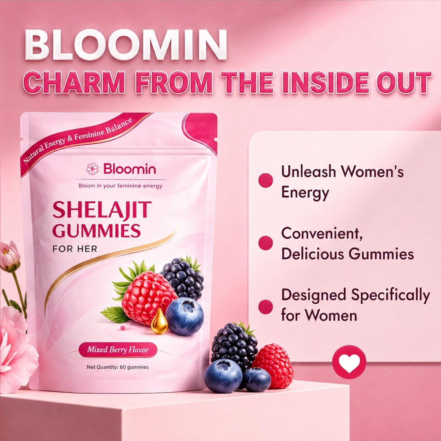 Botanic Vault Bloomin Shilajit, 60 Gummies