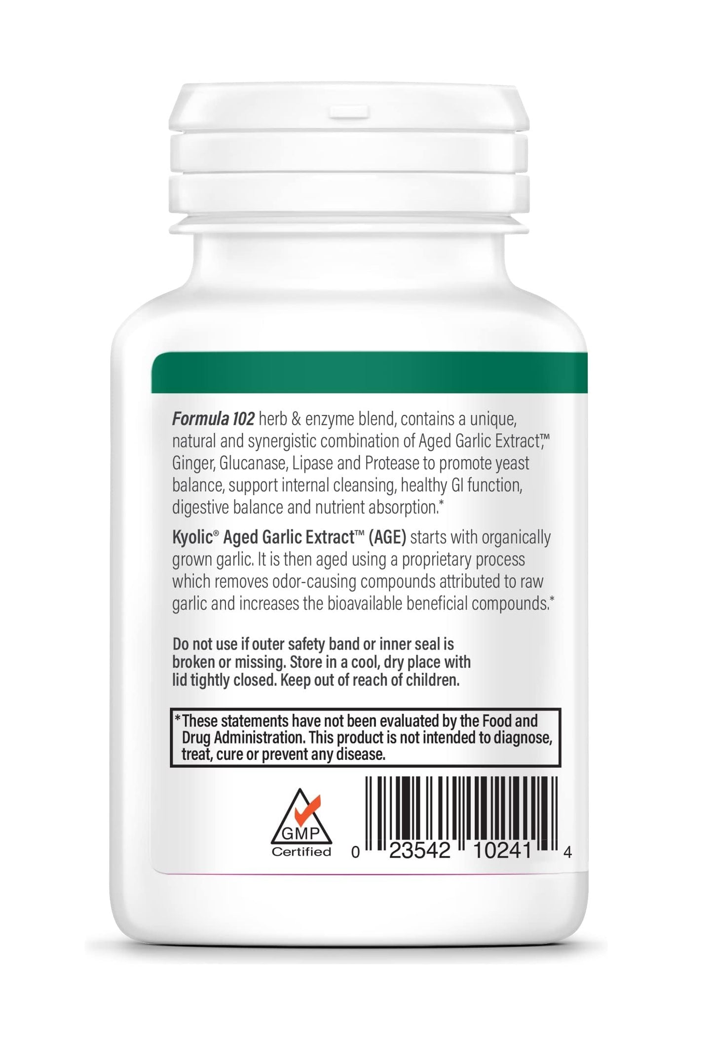 Kyolic Aged Garlic Extract Formula 102 Capsules, 100 Count