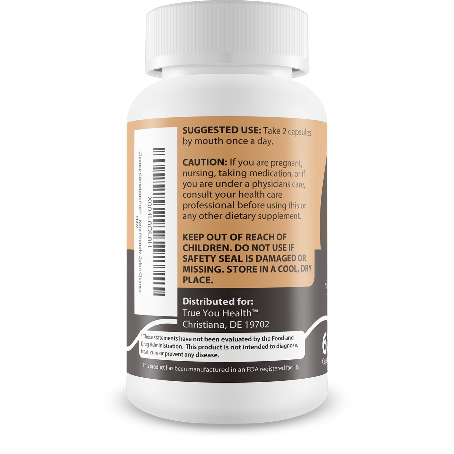 True You Health Cleanse Conscious Pro - Improved Formula - Keto Friendly Colon Cleanse Capsules, 60 Capsules
