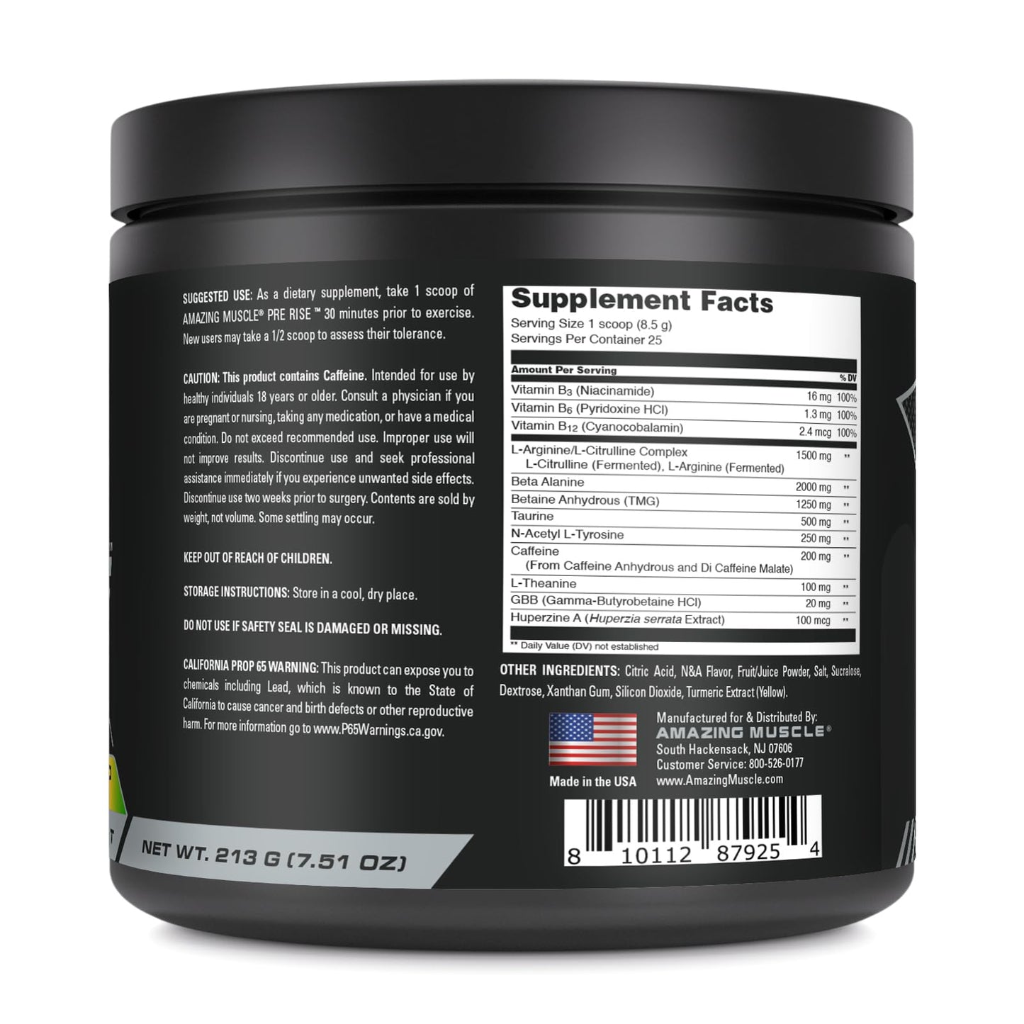 Amazing Muscle Pre Rise Powder 1 Ounce (Pack of 1), 25 Servings