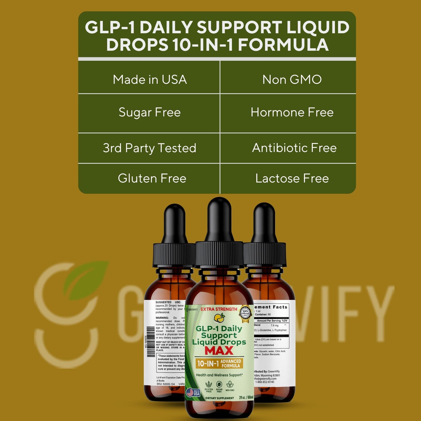 GREENVIFY GLP-1 Daily Support Capsule, 60 Capsules
