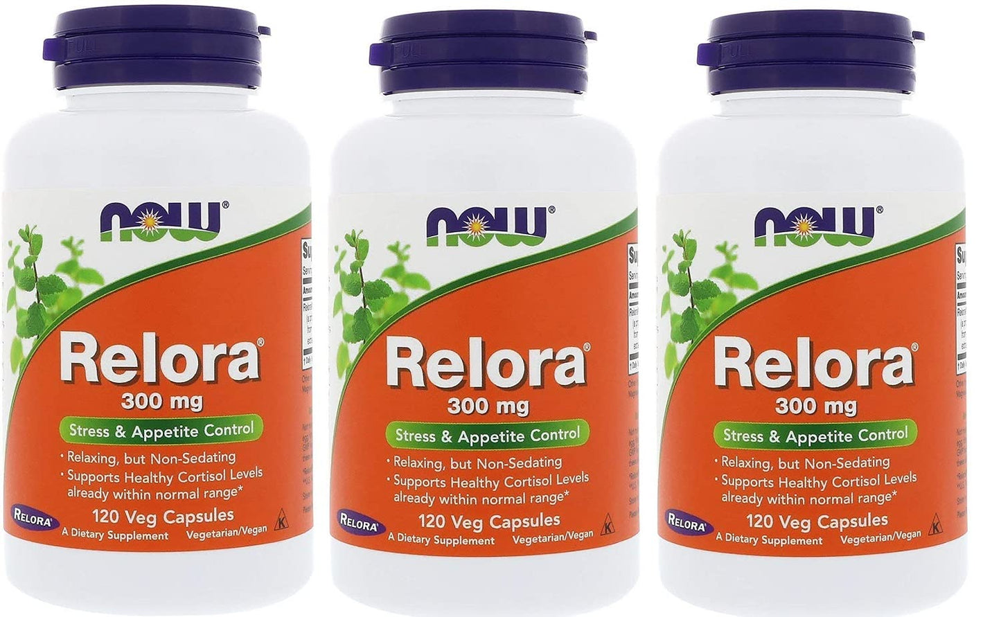 NOW Foods Relora 300 mg Veg-Capsules, 3-Pack