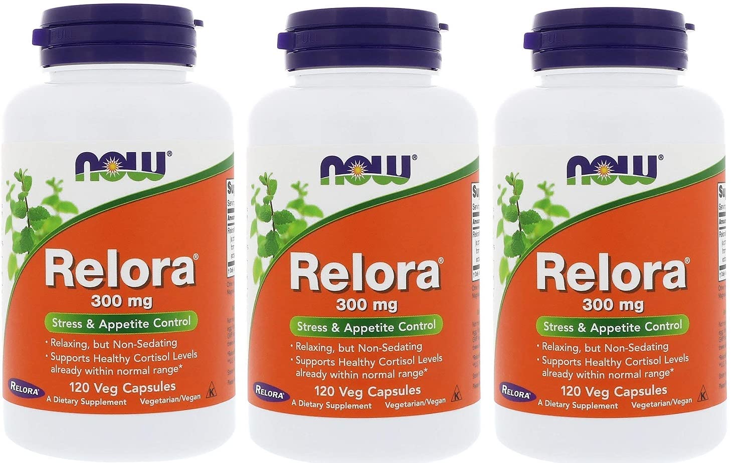 NOW Foods Relora 300 mg Veg-Capsules, 3-Pack