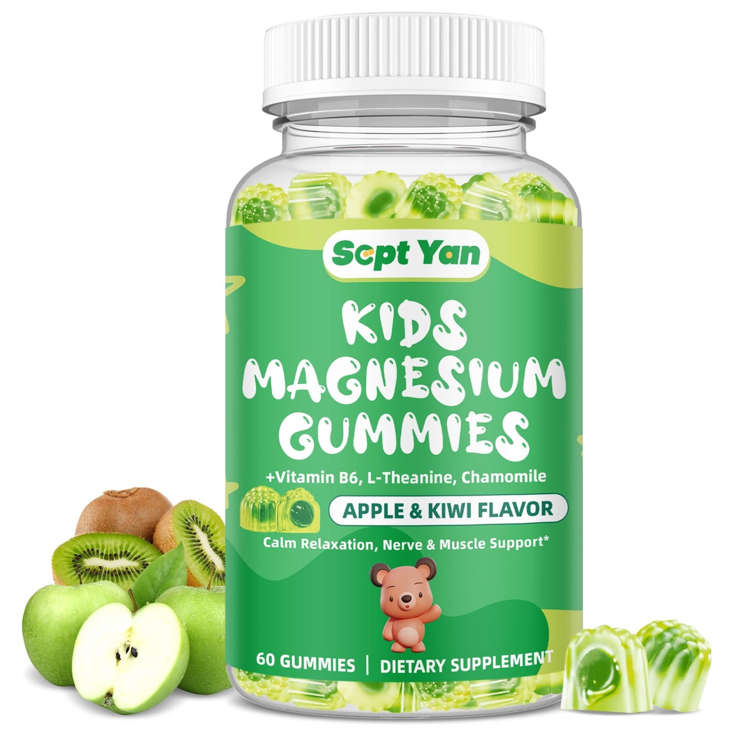 SEPT YAN Magnesium Glycinate Gummies Gummy 60 Count