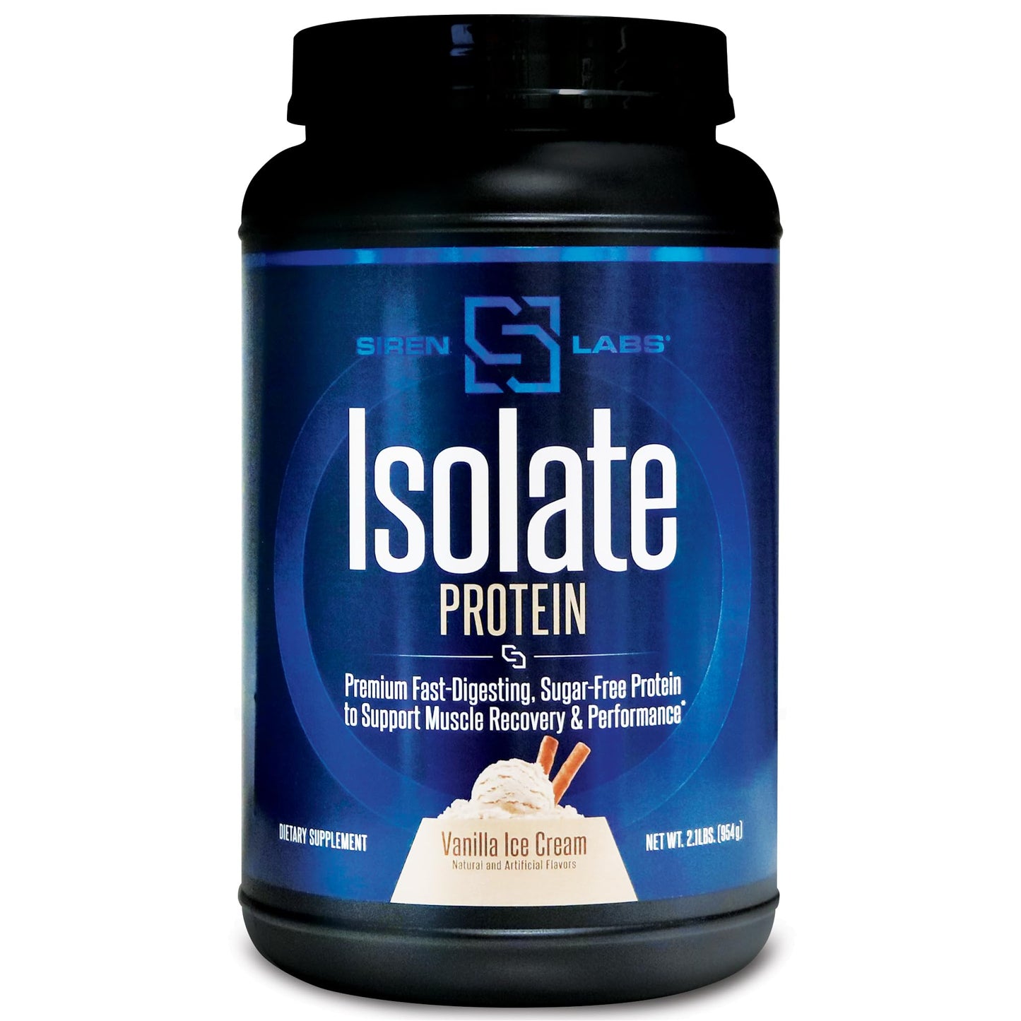 SIRENLABS Isolate Premium Whey Protein Vanilla Ice Cream Powder, 32 Servings