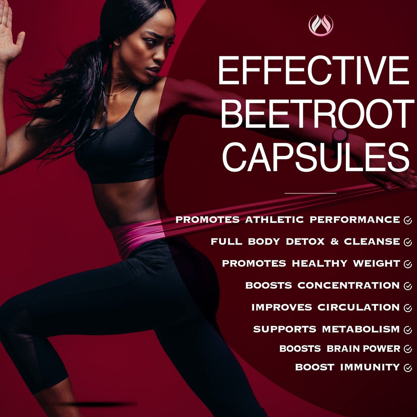 THE ENCLARE NUTRITION Beet Root Capsules 1300mg, 60 Capsules