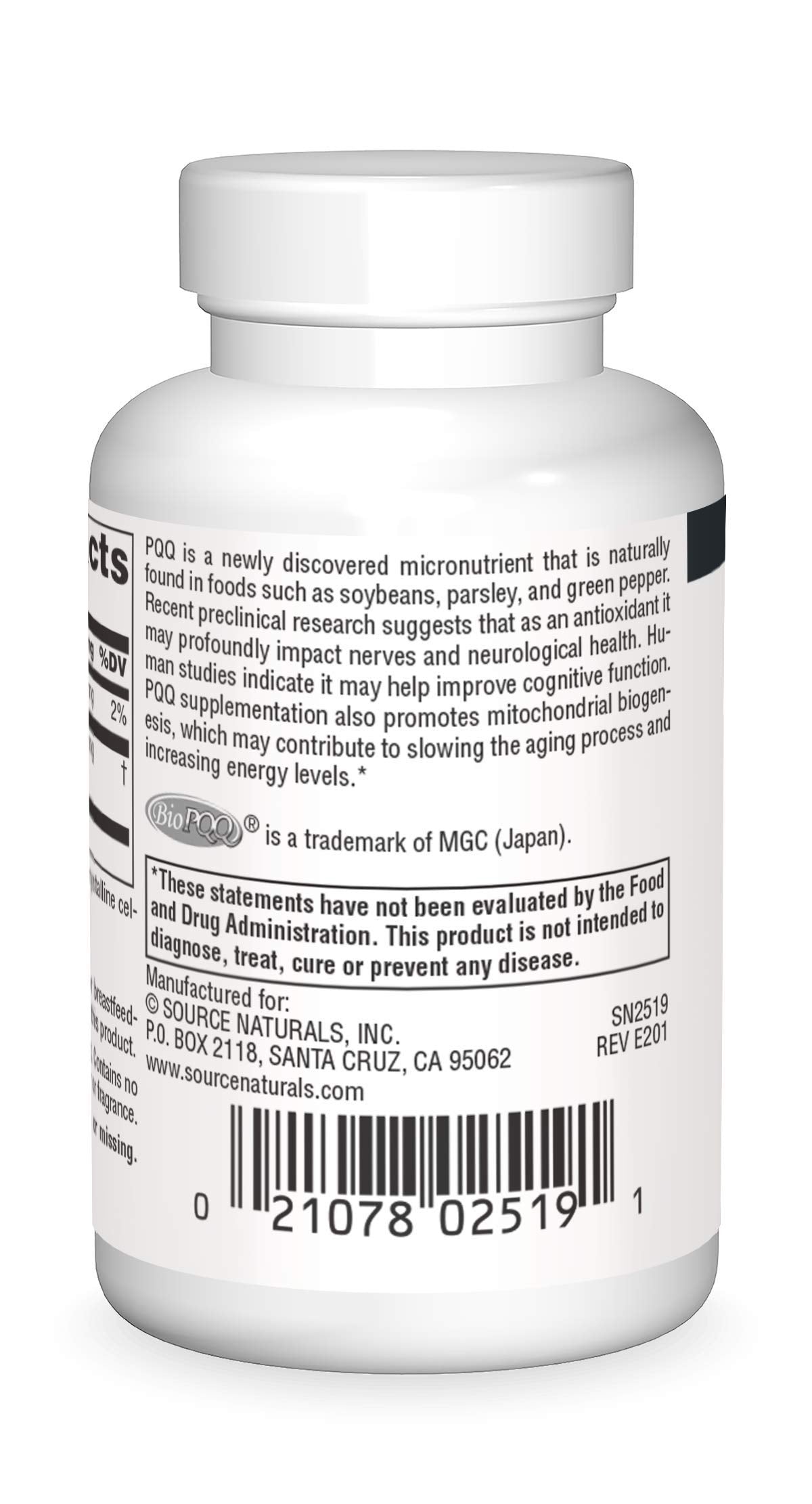 Source Naturals PQQ Mind for Neuroprotective Cognitive Support 60 Tablets