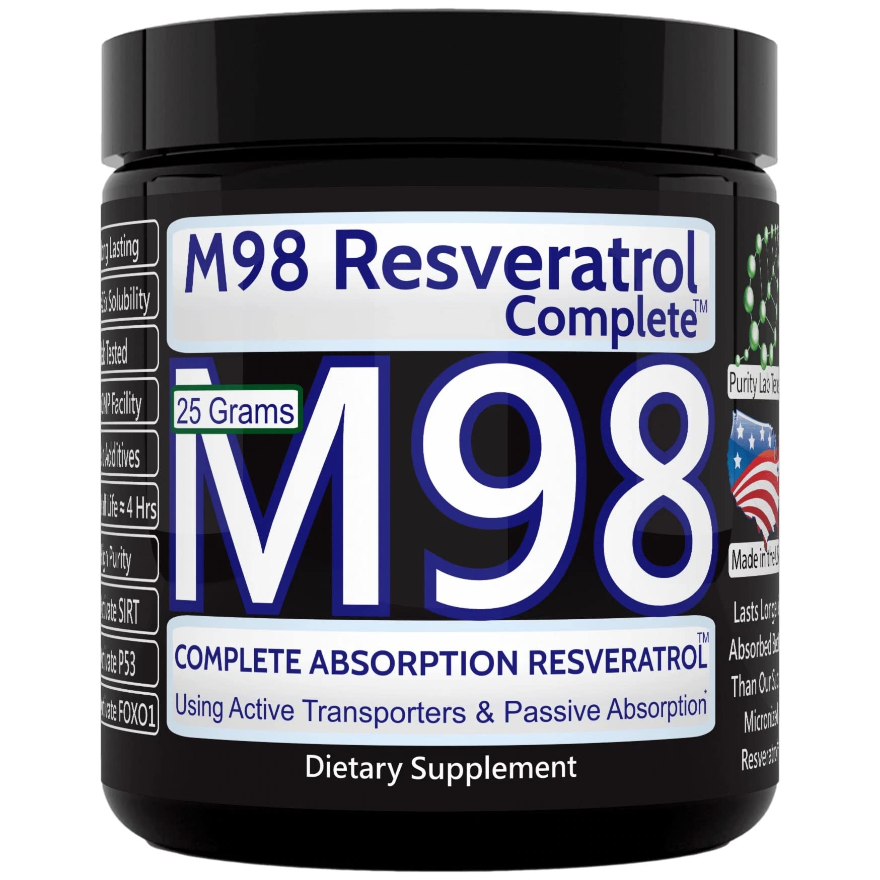 REVGENETICS M98 Resveratrol Complete (M98-RC) Powder 0.8818 Ounce