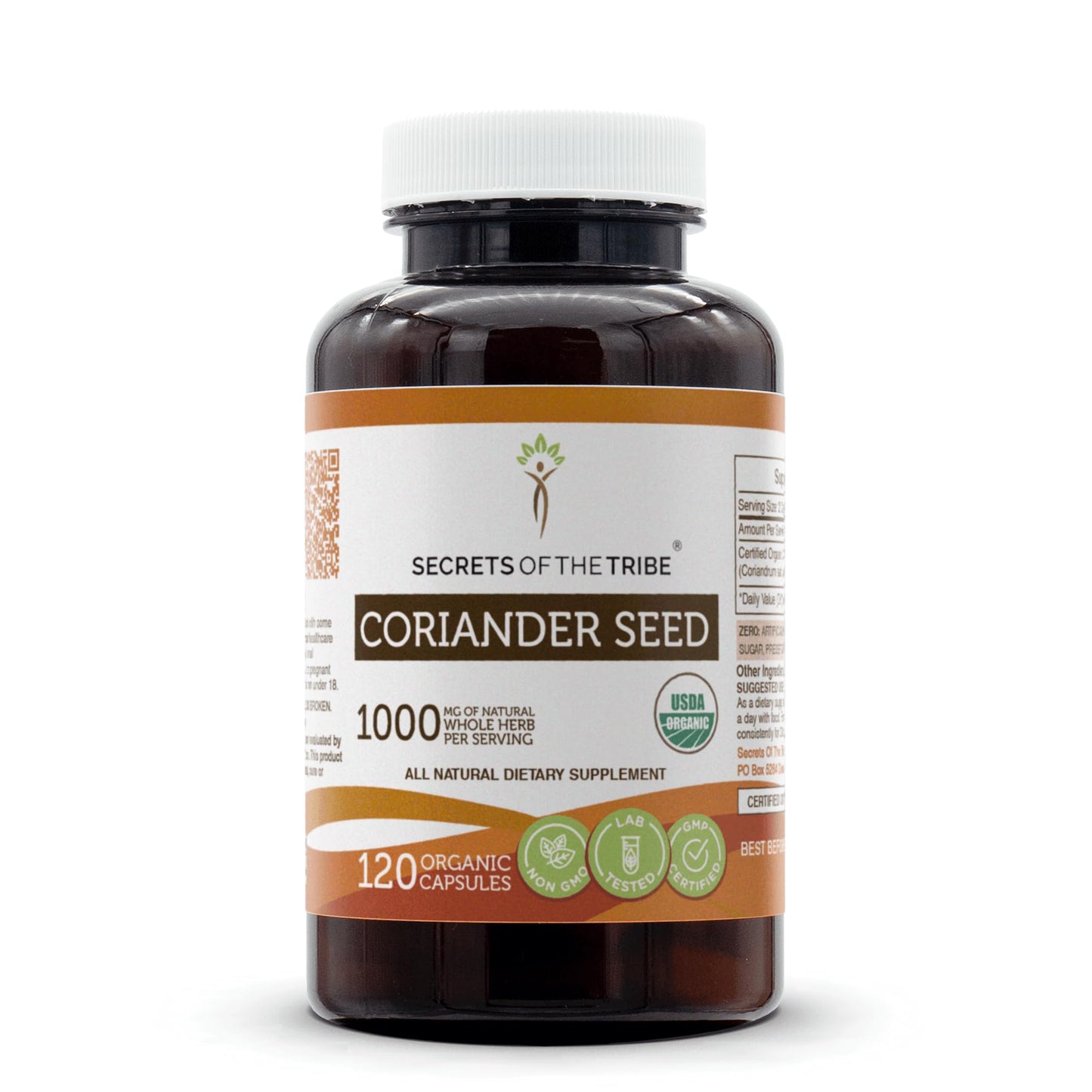 Secrets of the Tribe Coriander Seed Capsules, 120 Count