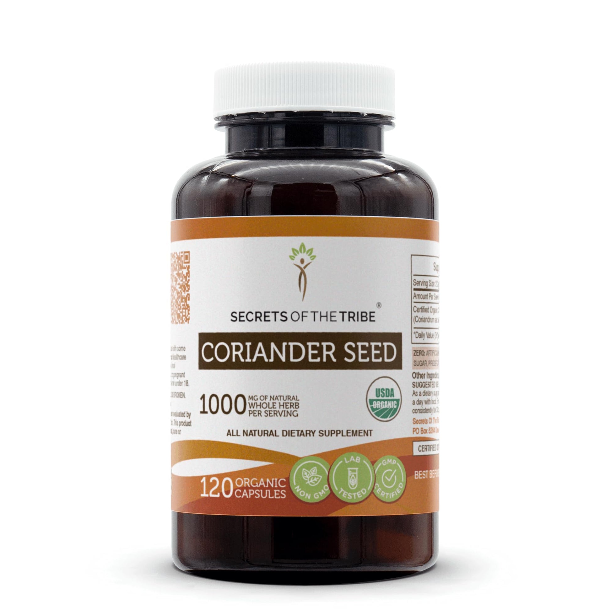 Secrets of the Tribe Coriander Seed Capsules, 120 Count