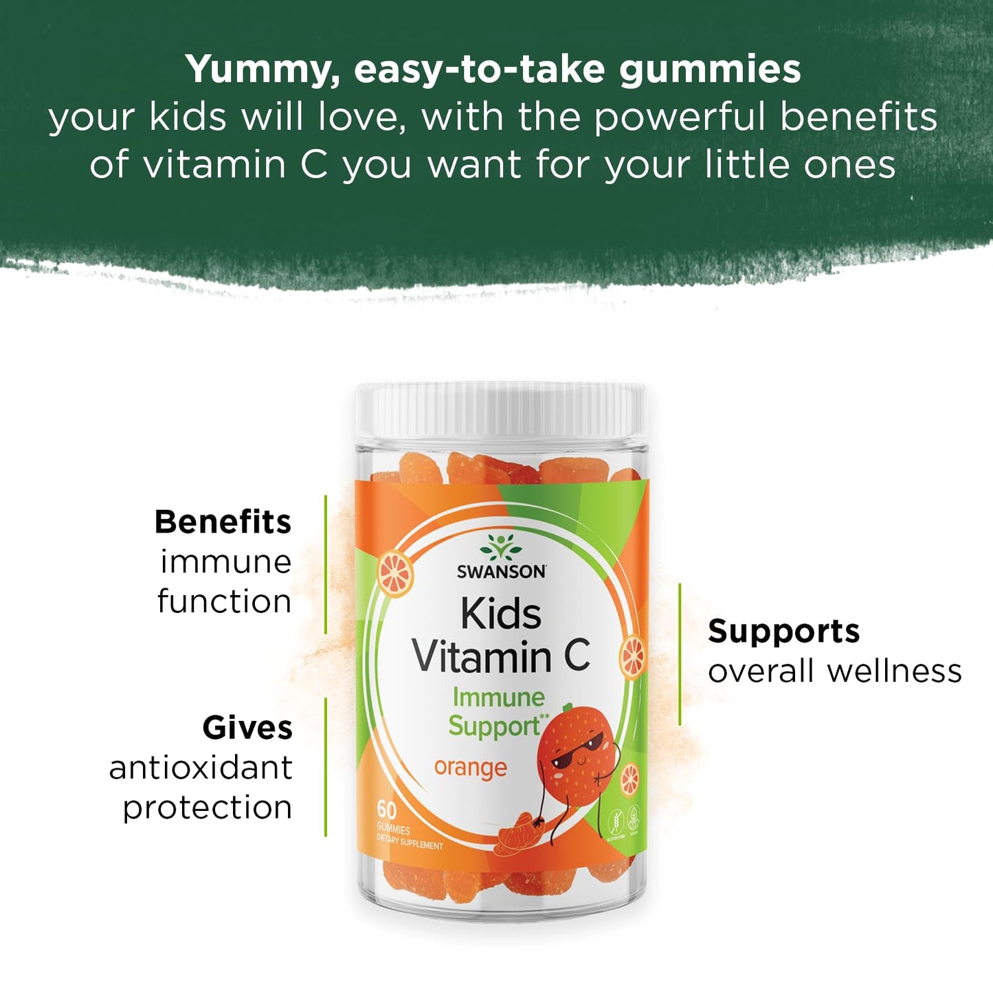 Swanson Kids Vitamin C Gummies Capsule 60 Count