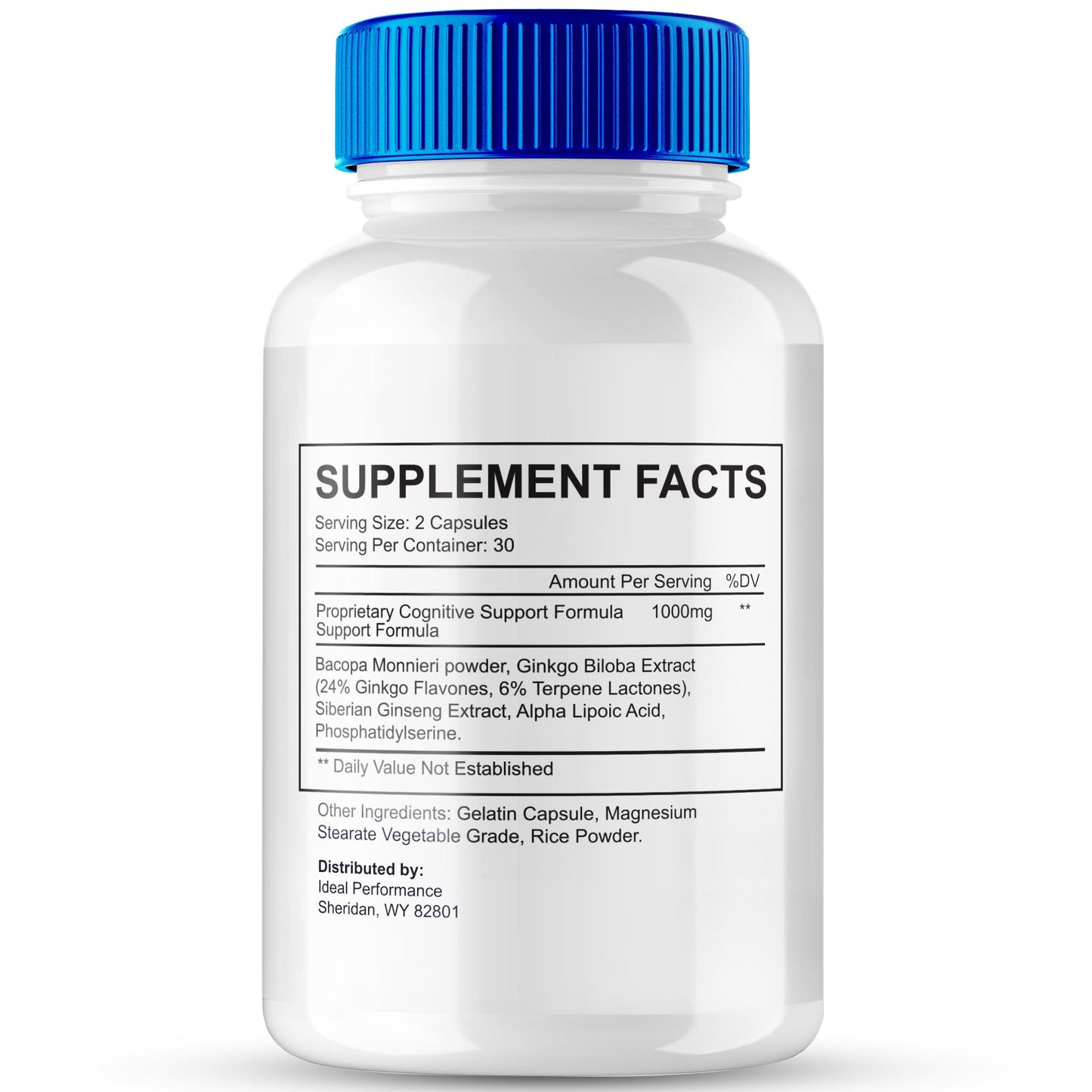 IDEAL PERFORMANCE Nuclarity Brain & Memory Supplement Capsules, 120 Count