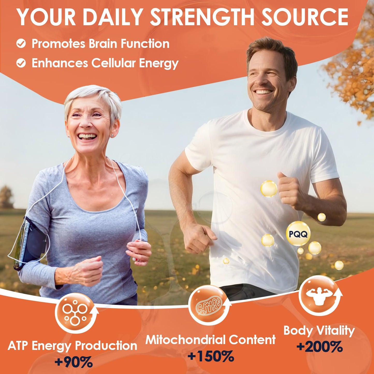 NATURE TARGET Ubiquinol CoQ10 600mg Capsule with PQQ & Turmeric, High Absorption CoQ10 Supplement with ALA & Black Pepper, Antioxidant for Brain Health, Energy Production, 120 Count