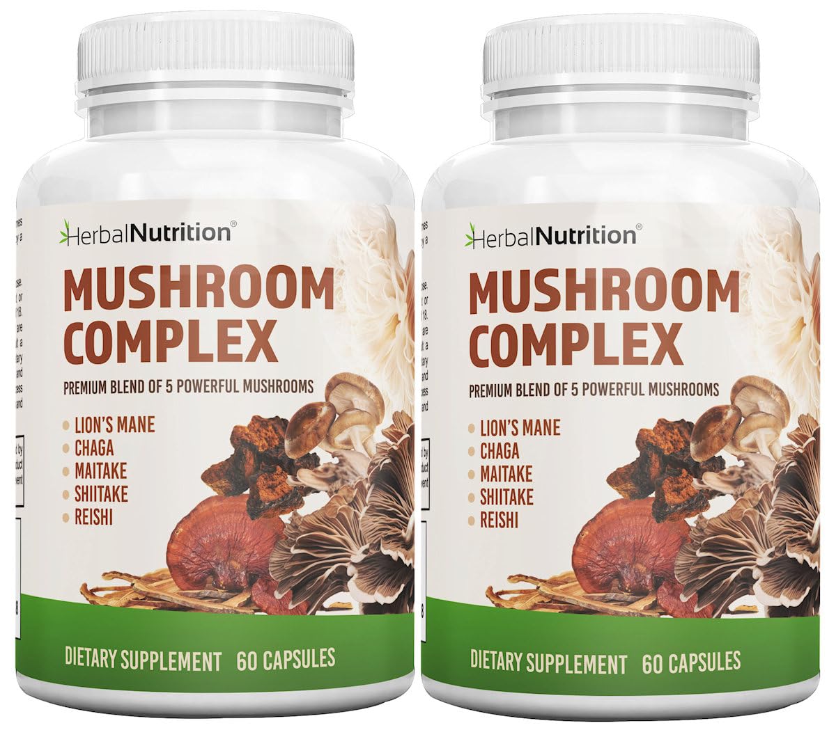 Herbal Nutrition Mushroom Complex 700-1400mg Capsules, 120 Count