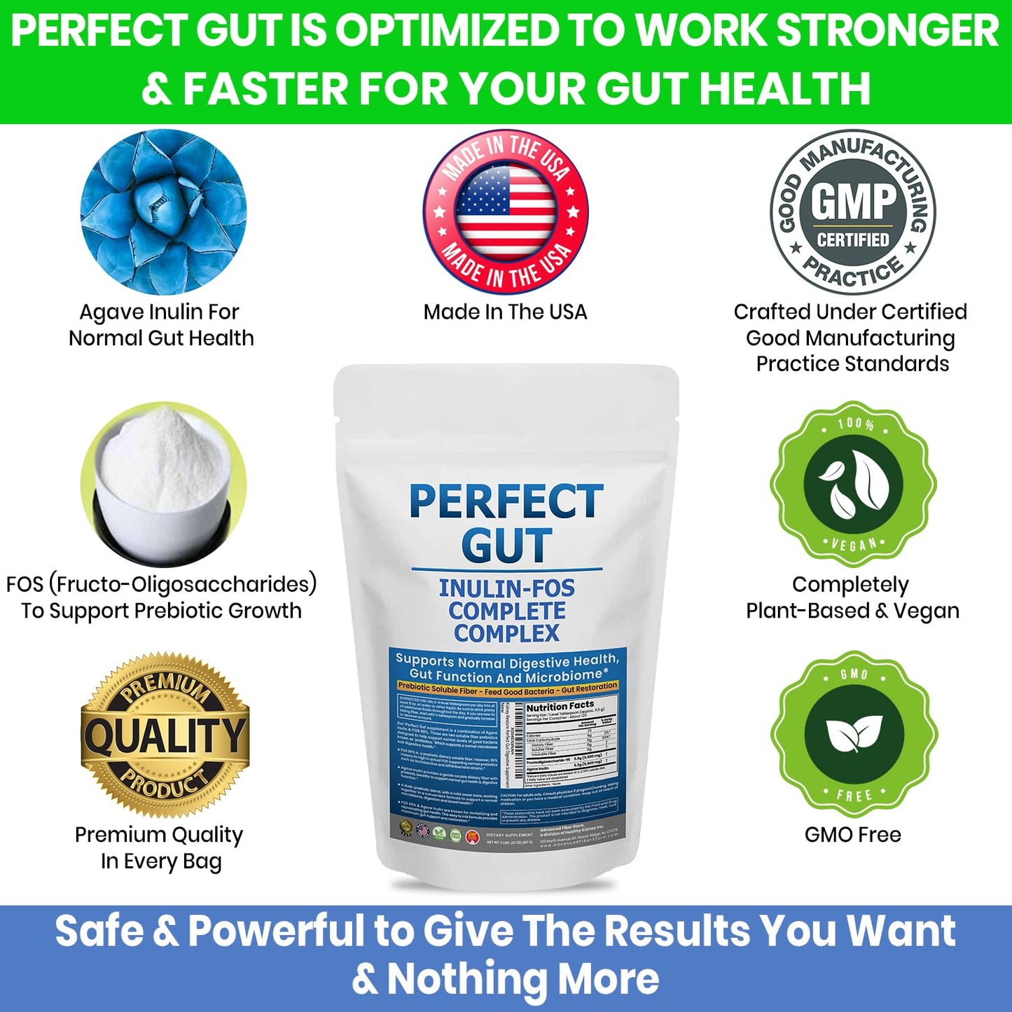 Kidney Restore Perfect Gut Inulin FOS Powder, 32