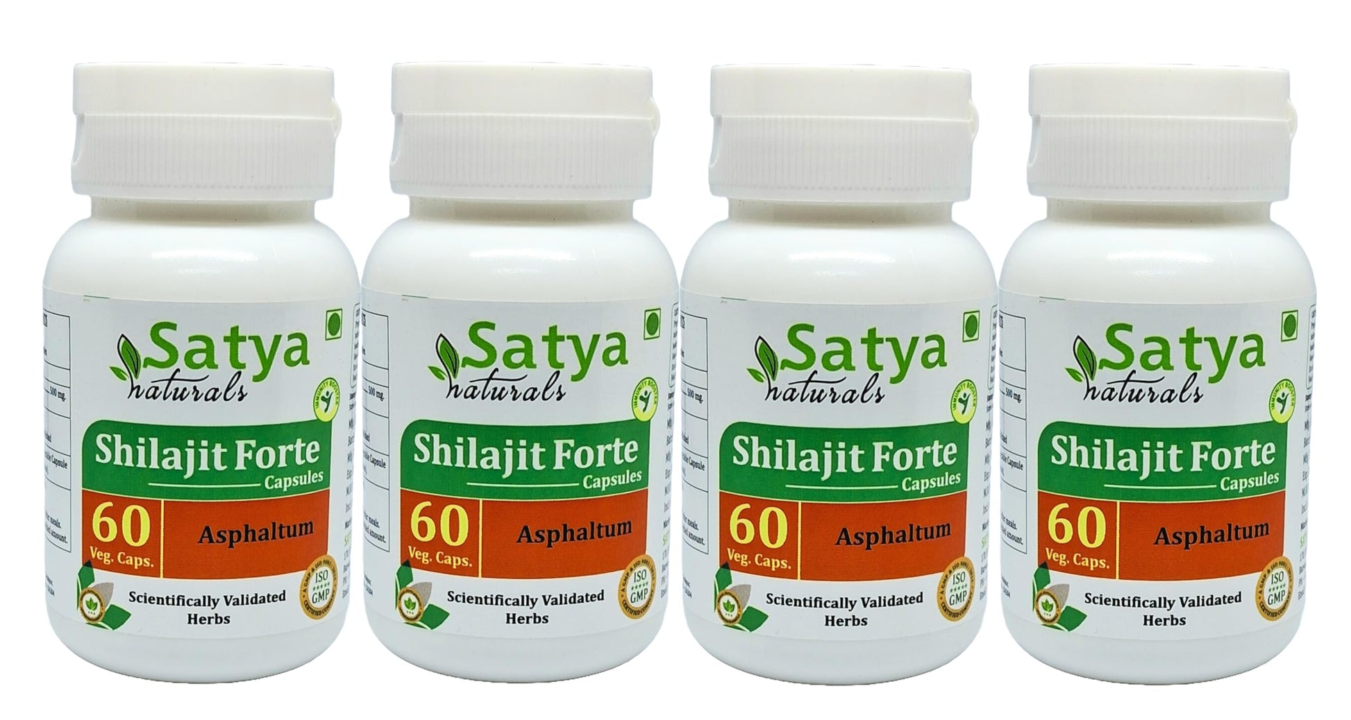 Satya Naturals Shilajit Forte 500 mg Capsules, 240 Count