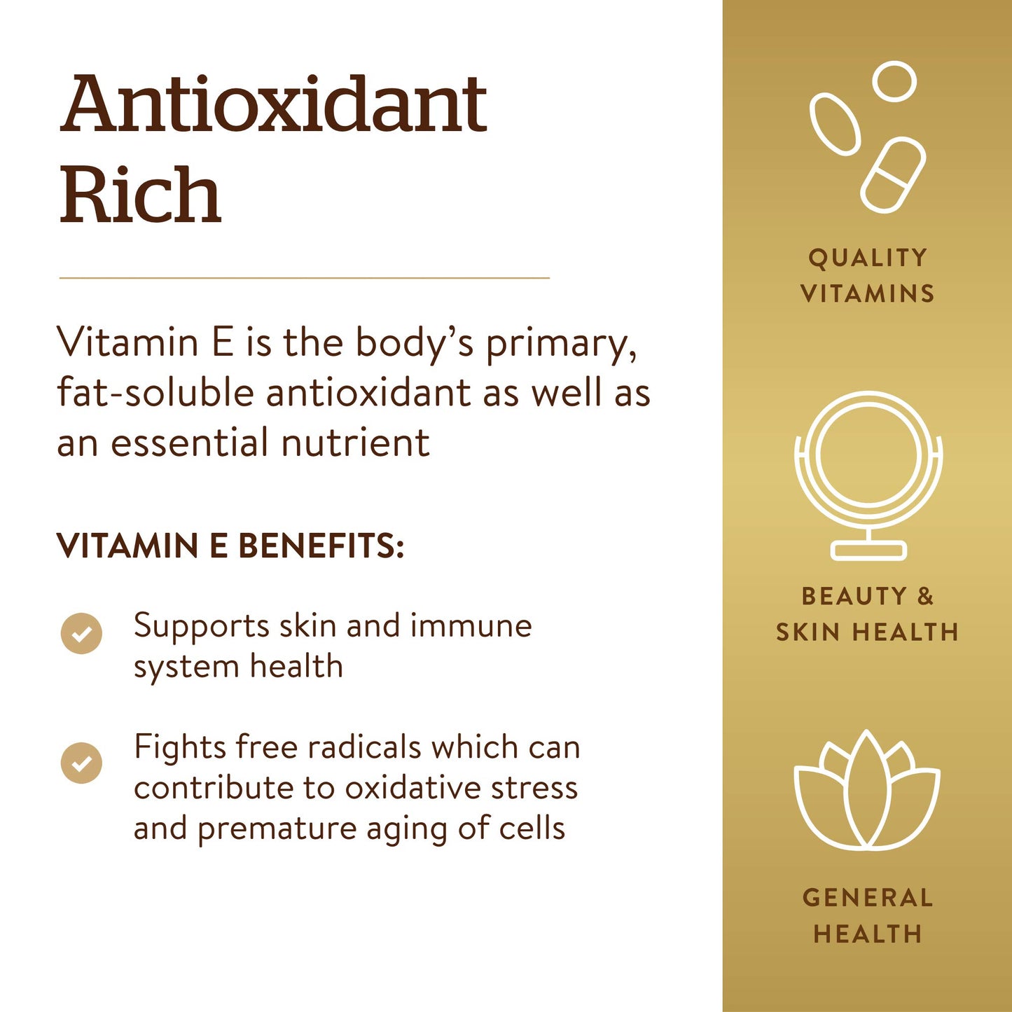 Solgar Vitamin E 670 mg (1000 IU), Softgels, 180