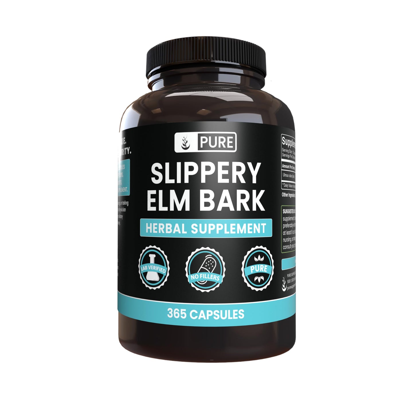 Pure Original Ingredients Slippery Elm Bark Capsules 365
