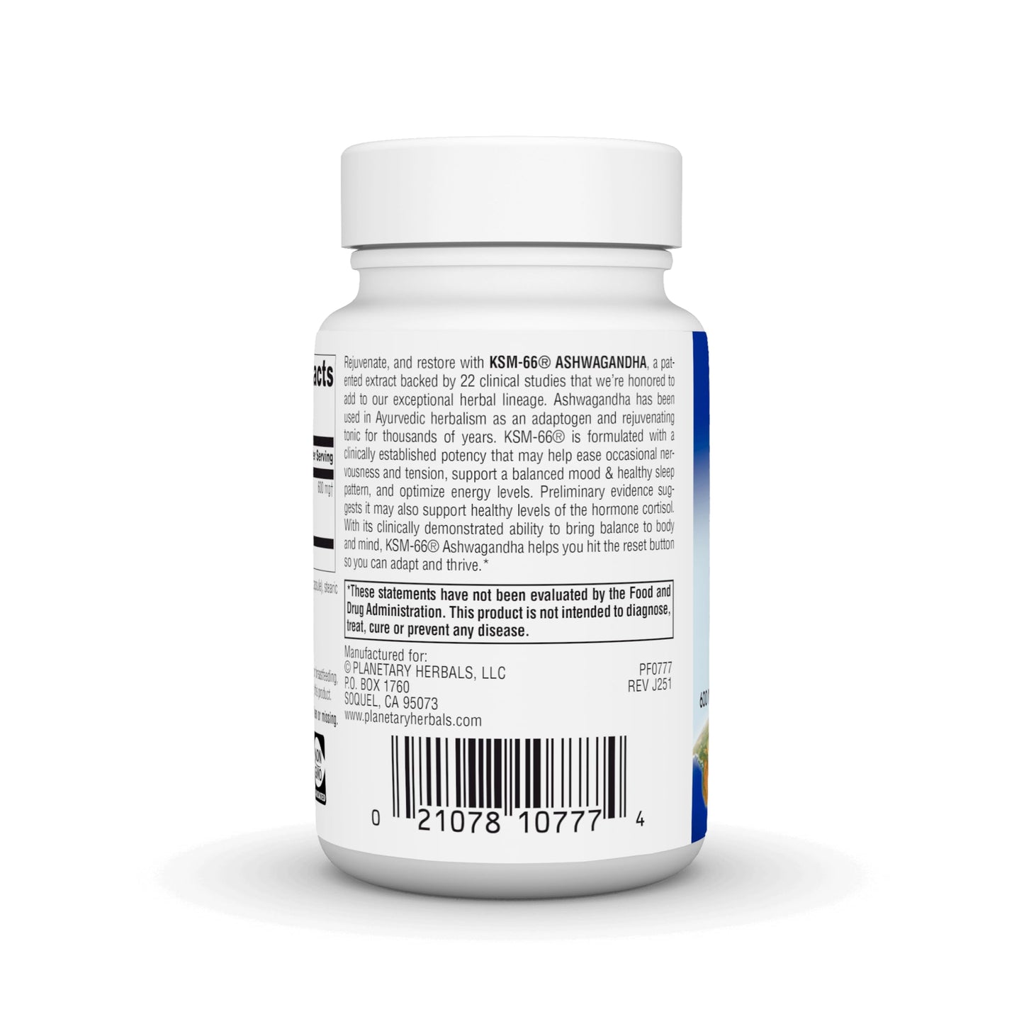 Planetary Herbals KSM-66 Ashwagandha Capsules 60