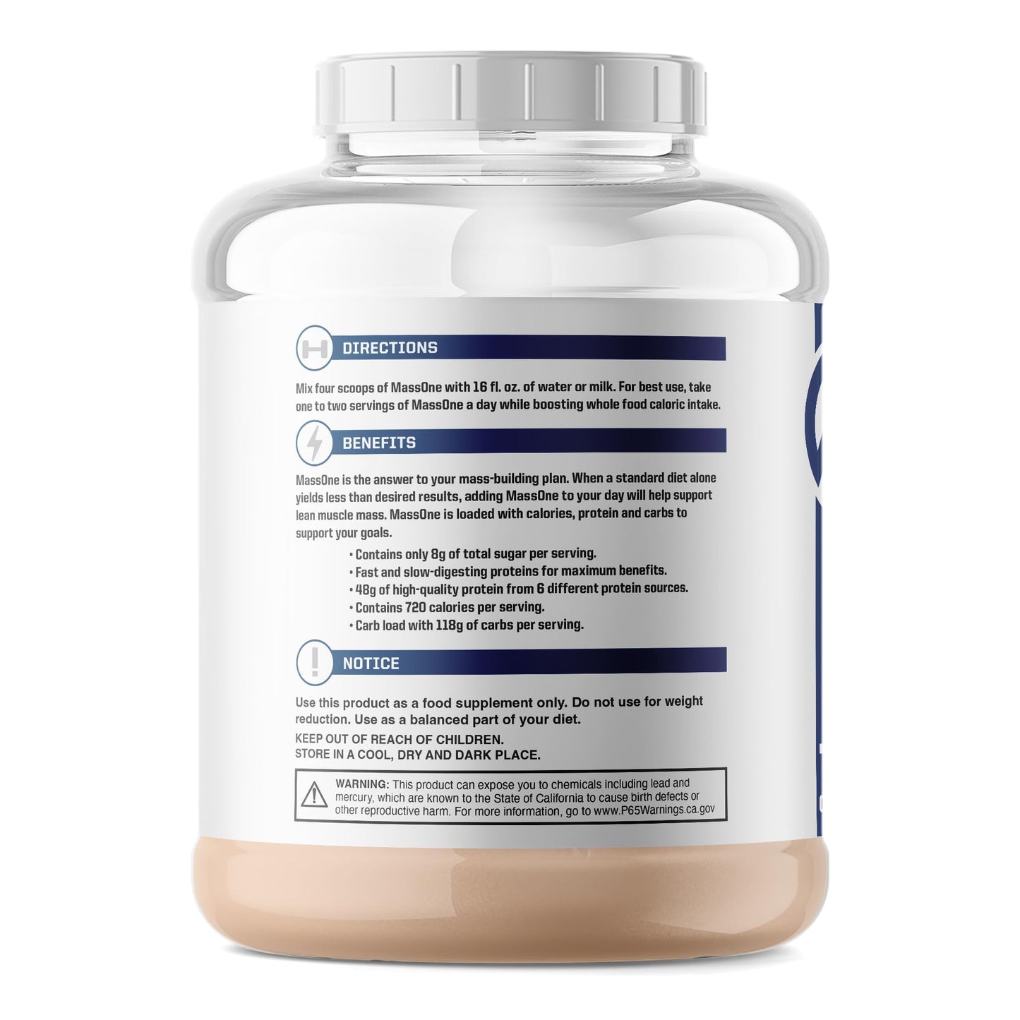 NutraOne Massone Mass Gainer Protein Powder, 112 Servings, Chocolate Peanut Butter Cup