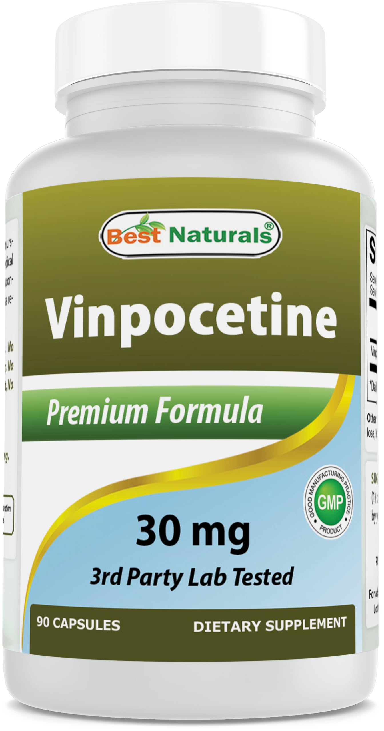 Best Naturals Vinpocetine 30 mg Capsules, 90 Count