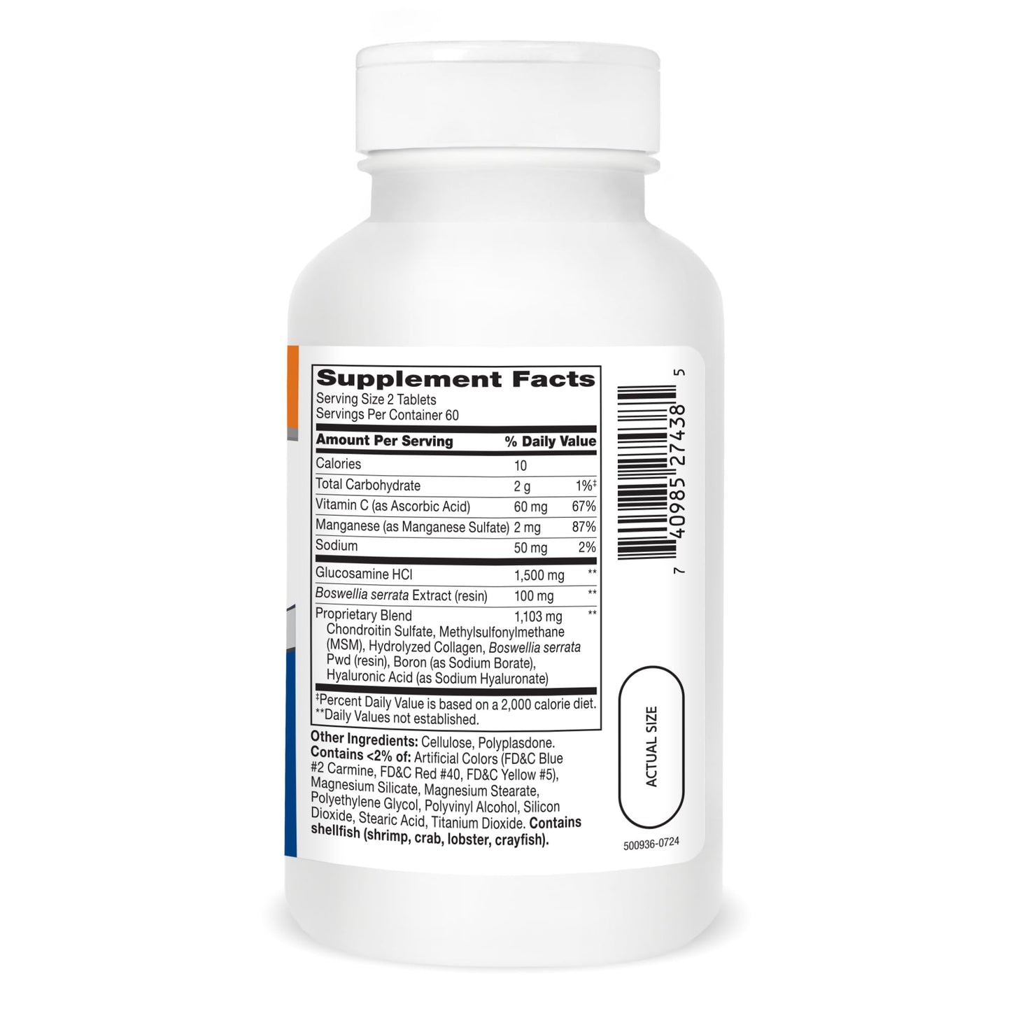 21st Century Glucosamine Chondroitin Complex Plus MSM, Advanced Triple Strength Tablet, 120 Tablets