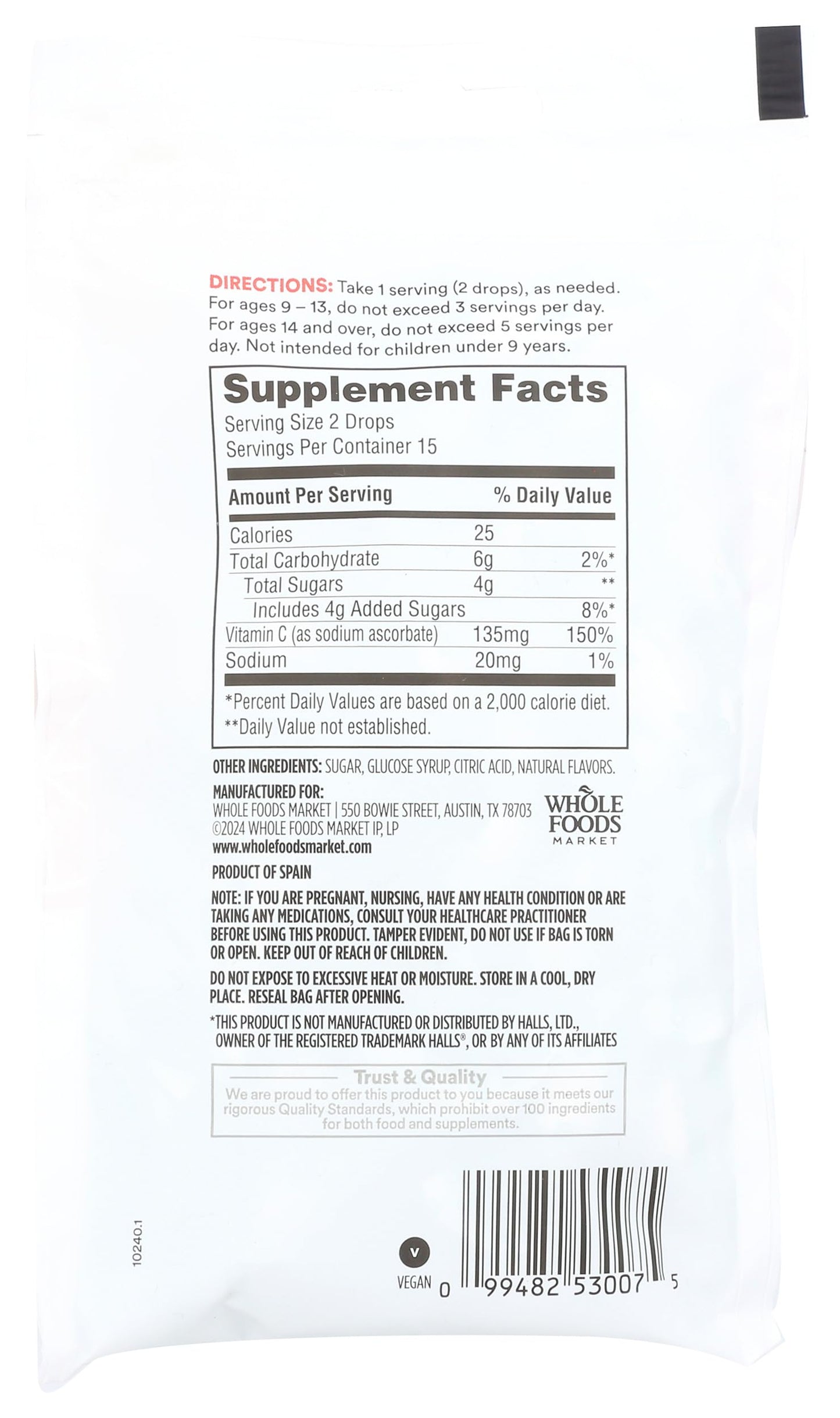 365 by Whole Foods Market Vitamin C Lozenges Tablet 30 Tablets