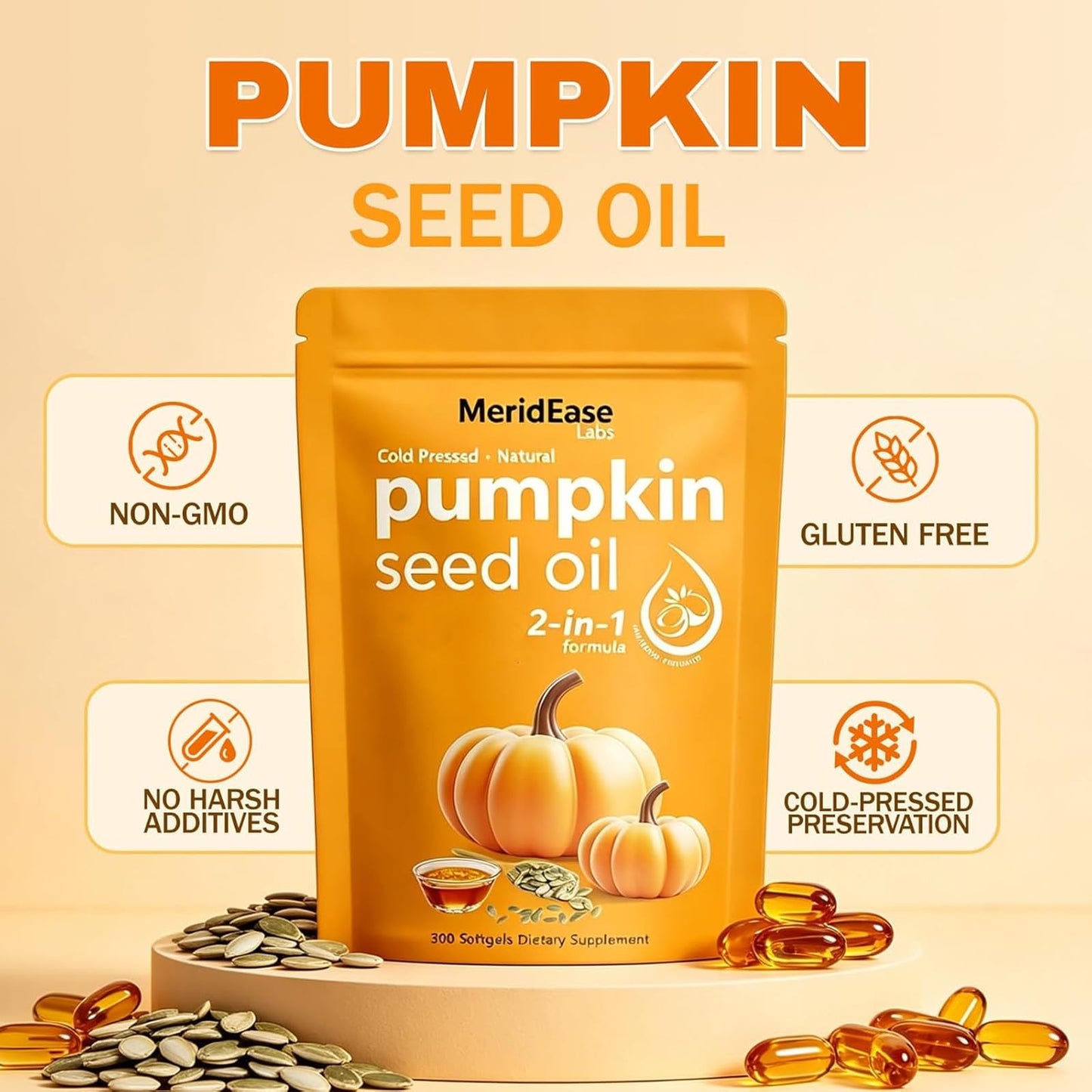 neurocept Pumpkin Seed Oil with Saw Palmetto Extract Gummies, 300 Count