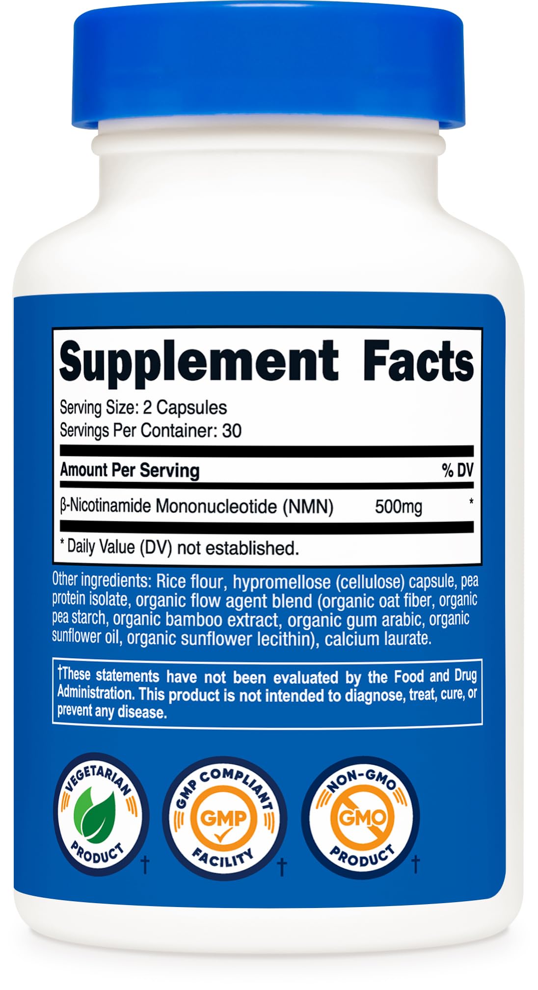 Nutricost NMN (Nicotinamide Mononucleotide) 500mg Capsules 60