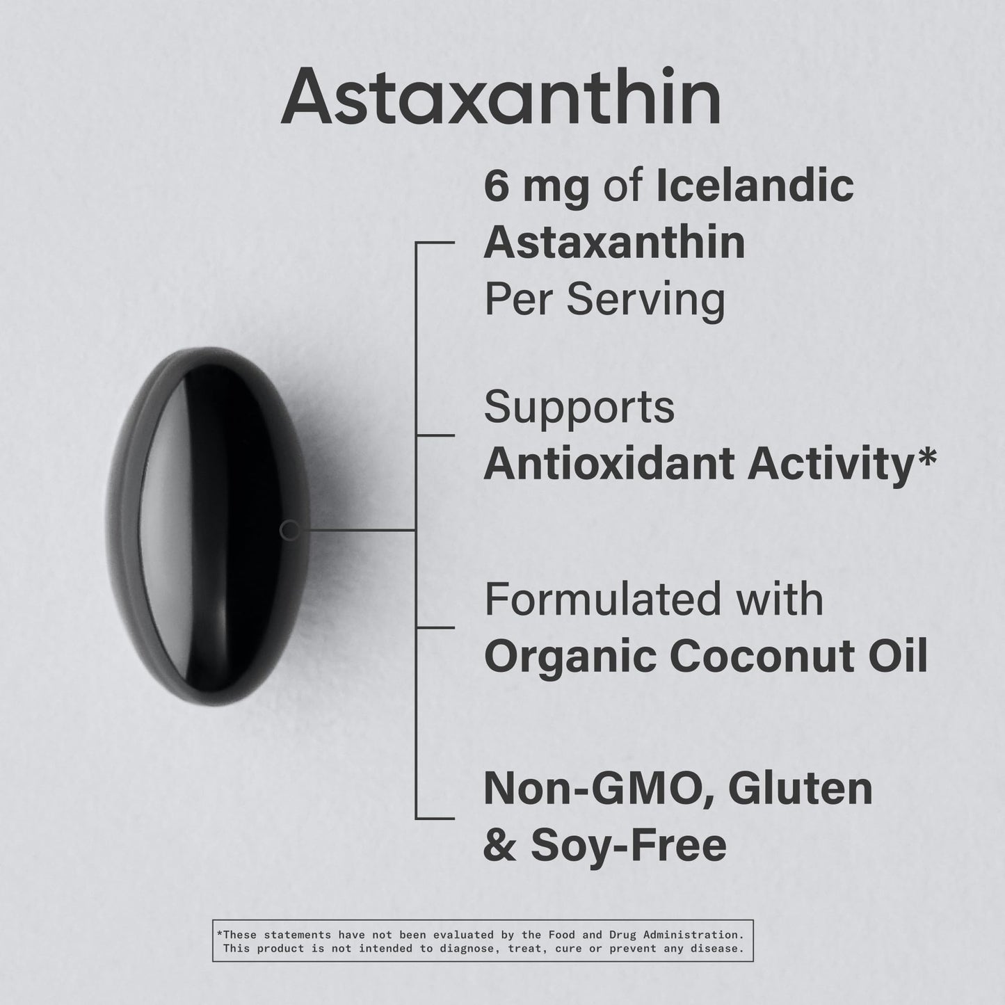 Sports Research Icelandic Astaxanthin 6mg with Coconut Oil Softgels 120 Count