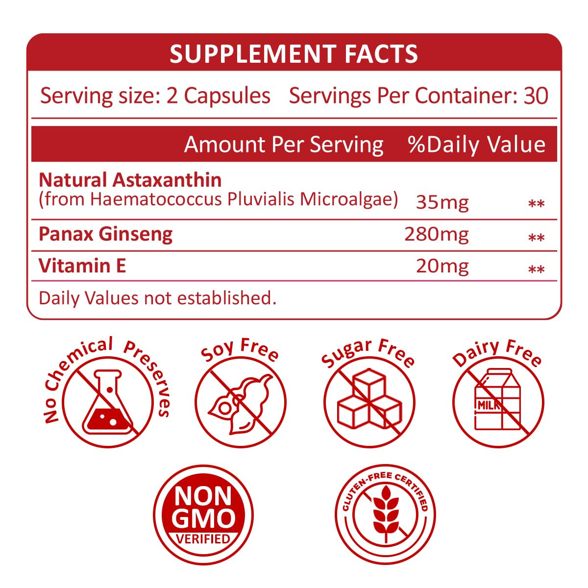 RimTuku 35mg Liposomal Astaxanthin Supplement Capsules, 60 Count