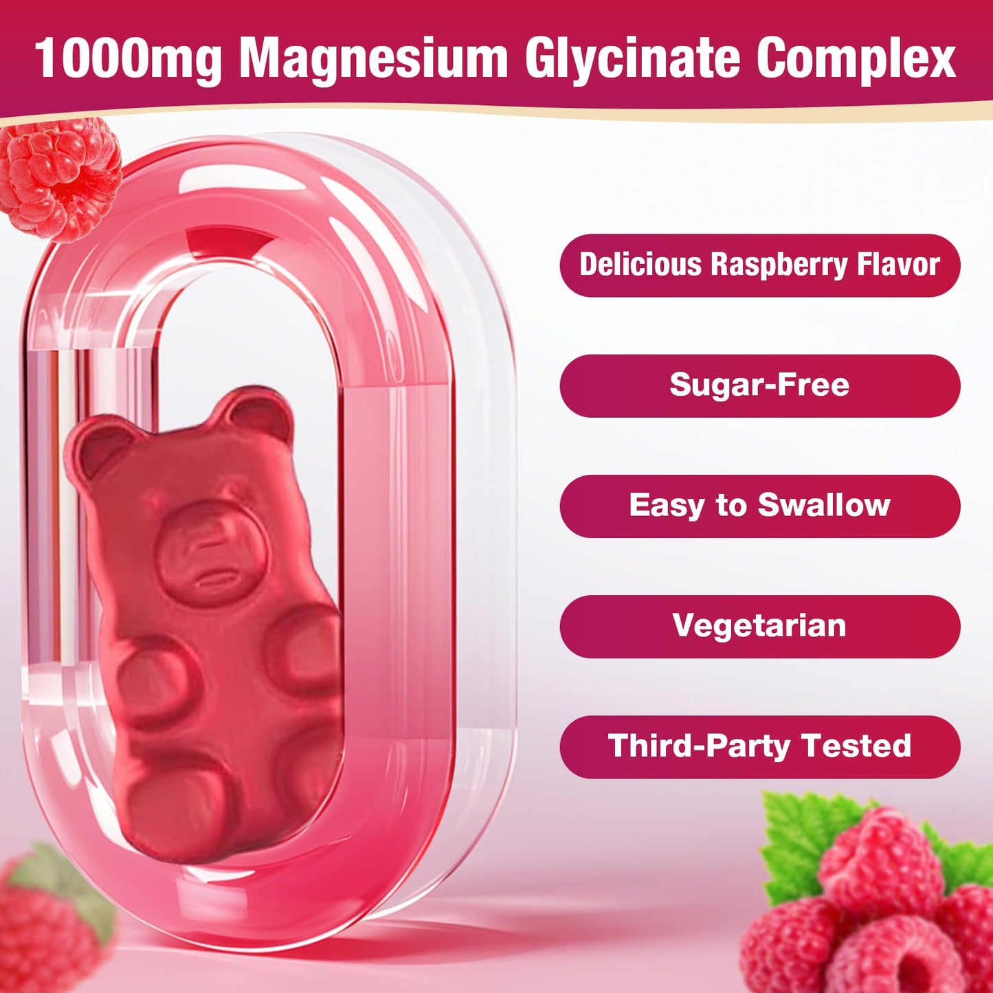 Yikecao Magnesium Glycinate Gummies 60 Gummies