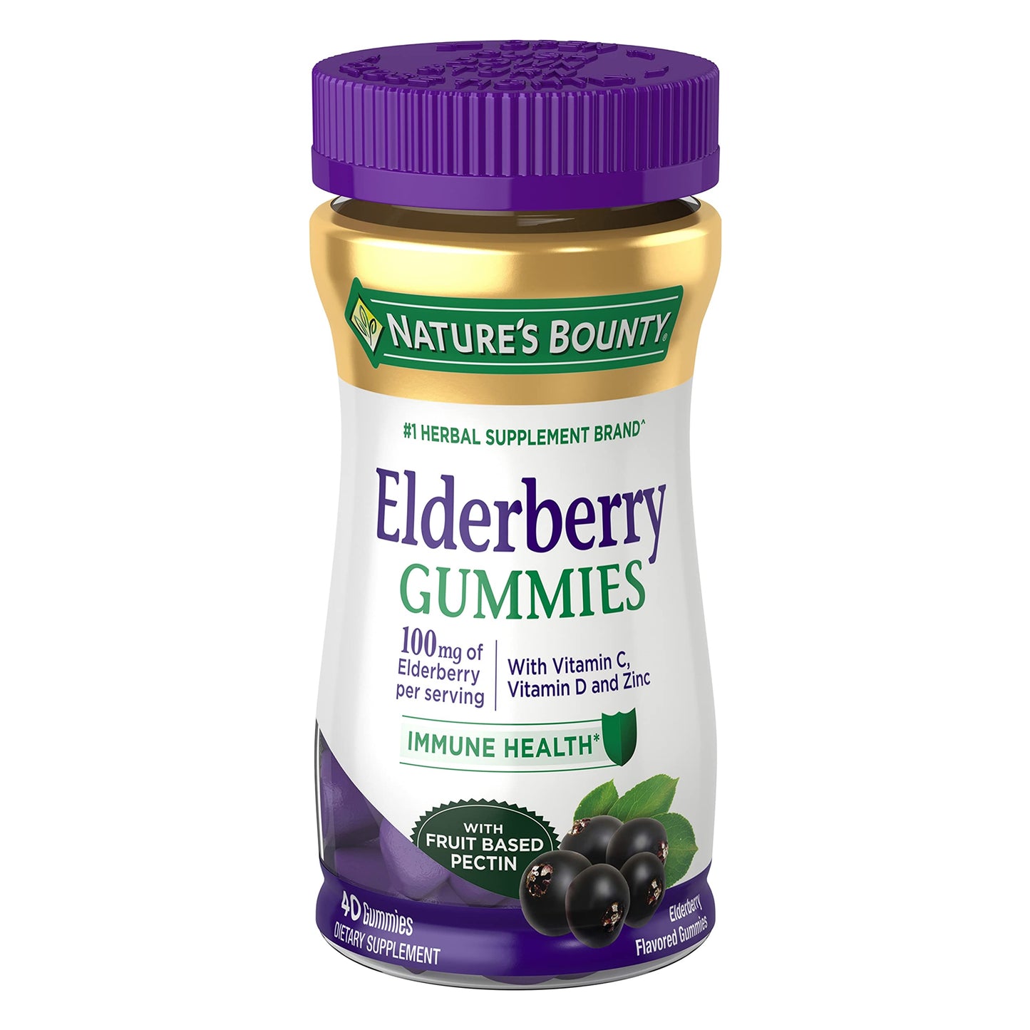 Nature's Bounty Elderberry Gummies, 40 Gummies