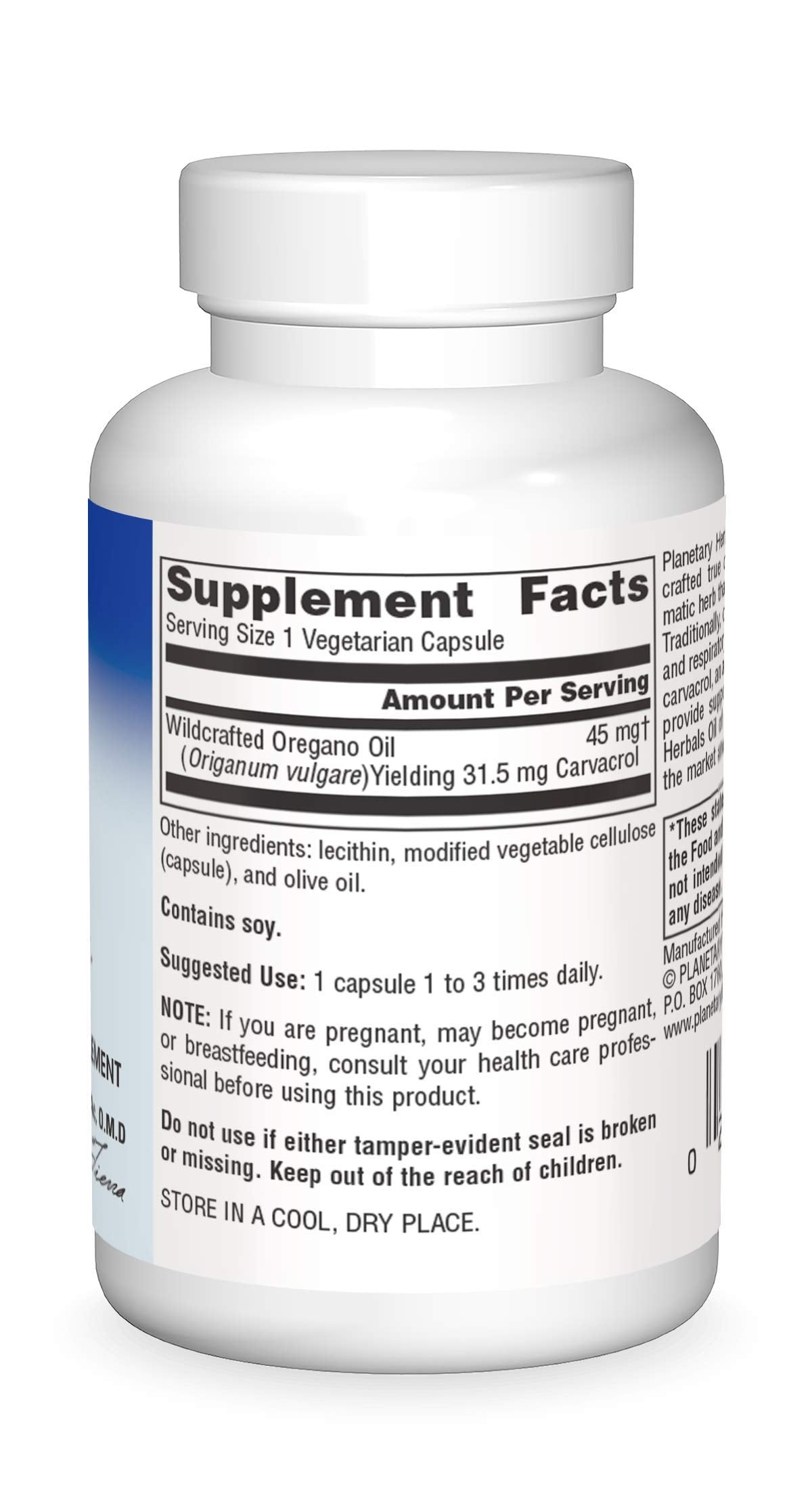 Planetary Herbals Oil of Oregano Capsules 30