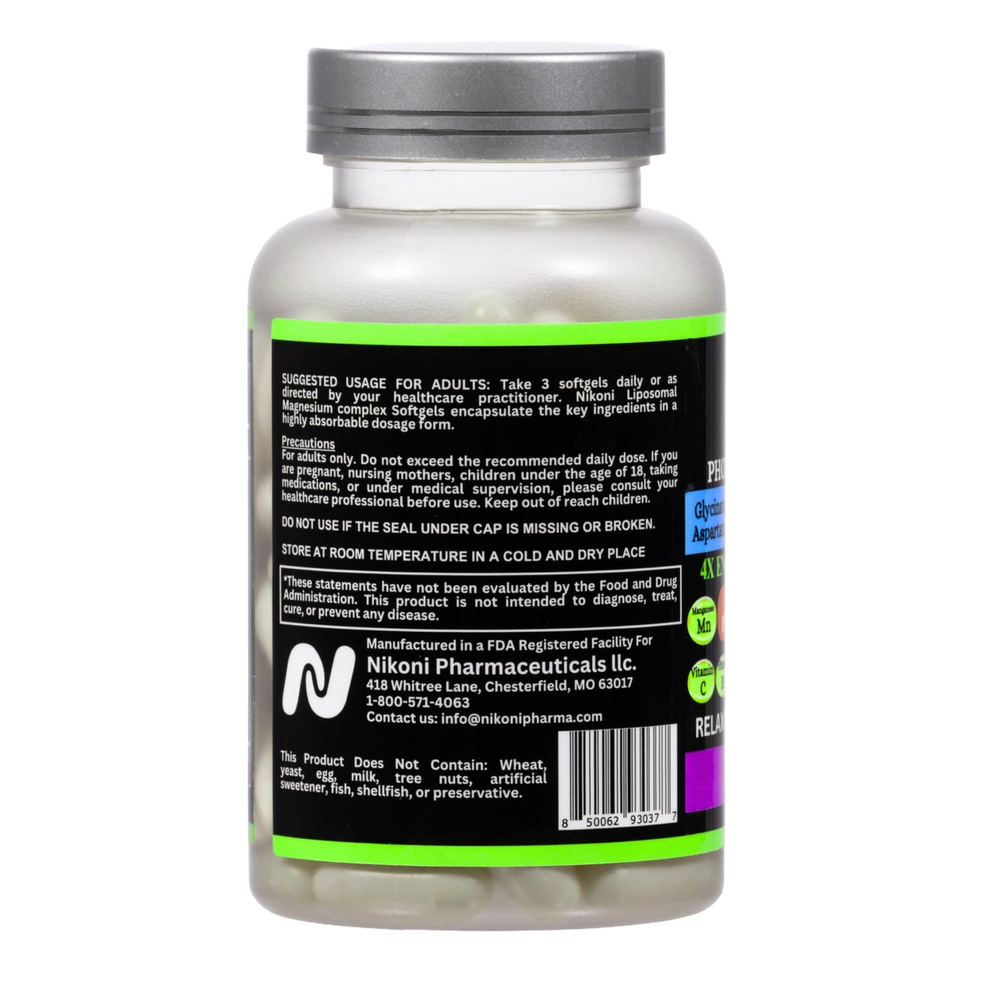 Nikoni Phospholipid Magnesium Complex 2500mg Softgels 360